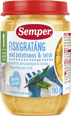 Småfolk  fiskegrateng 12mnd                             190g