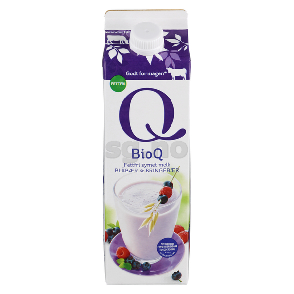 Q bioq blåbær&bringebær  1kg