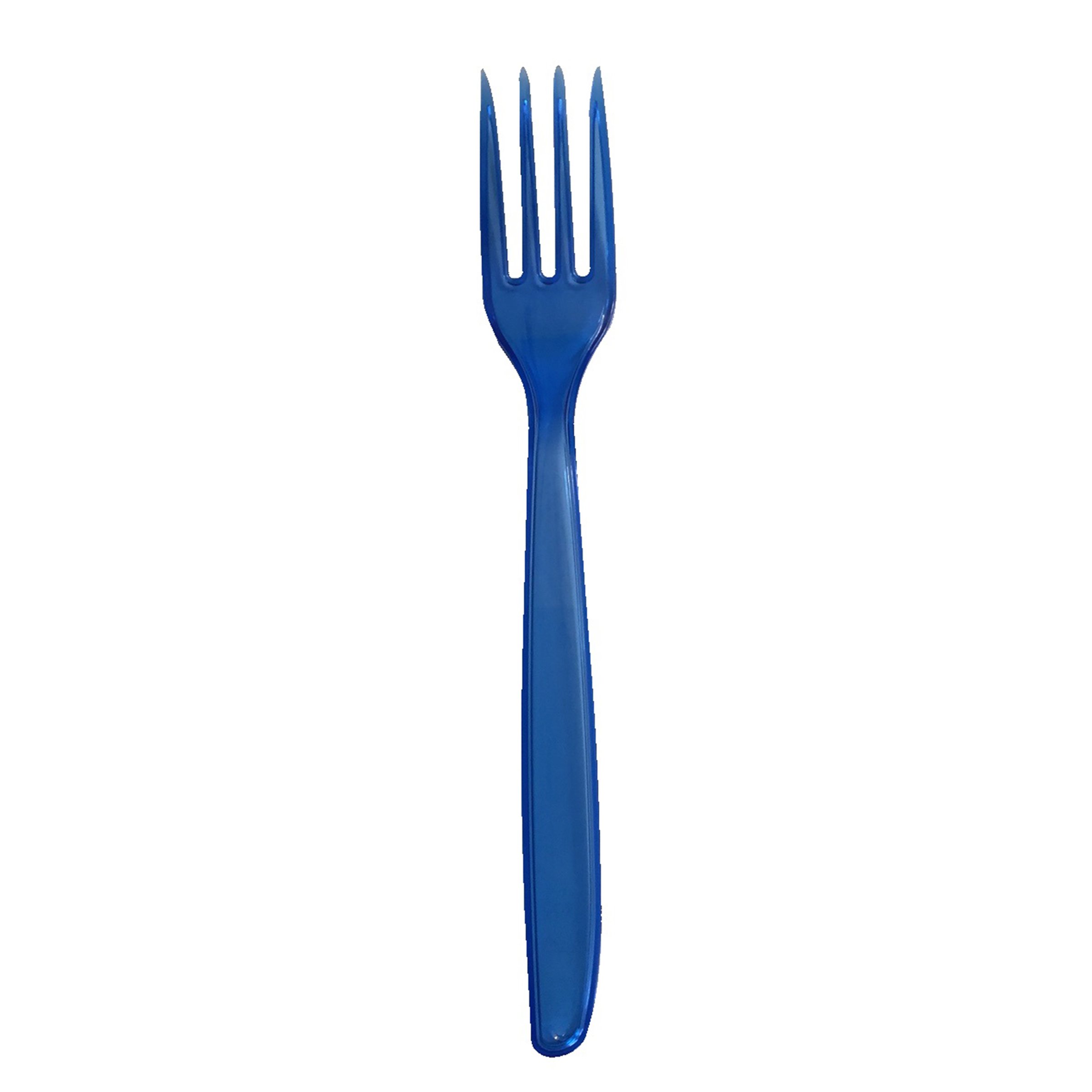 Fork transparent blue 18,5cm  50pce