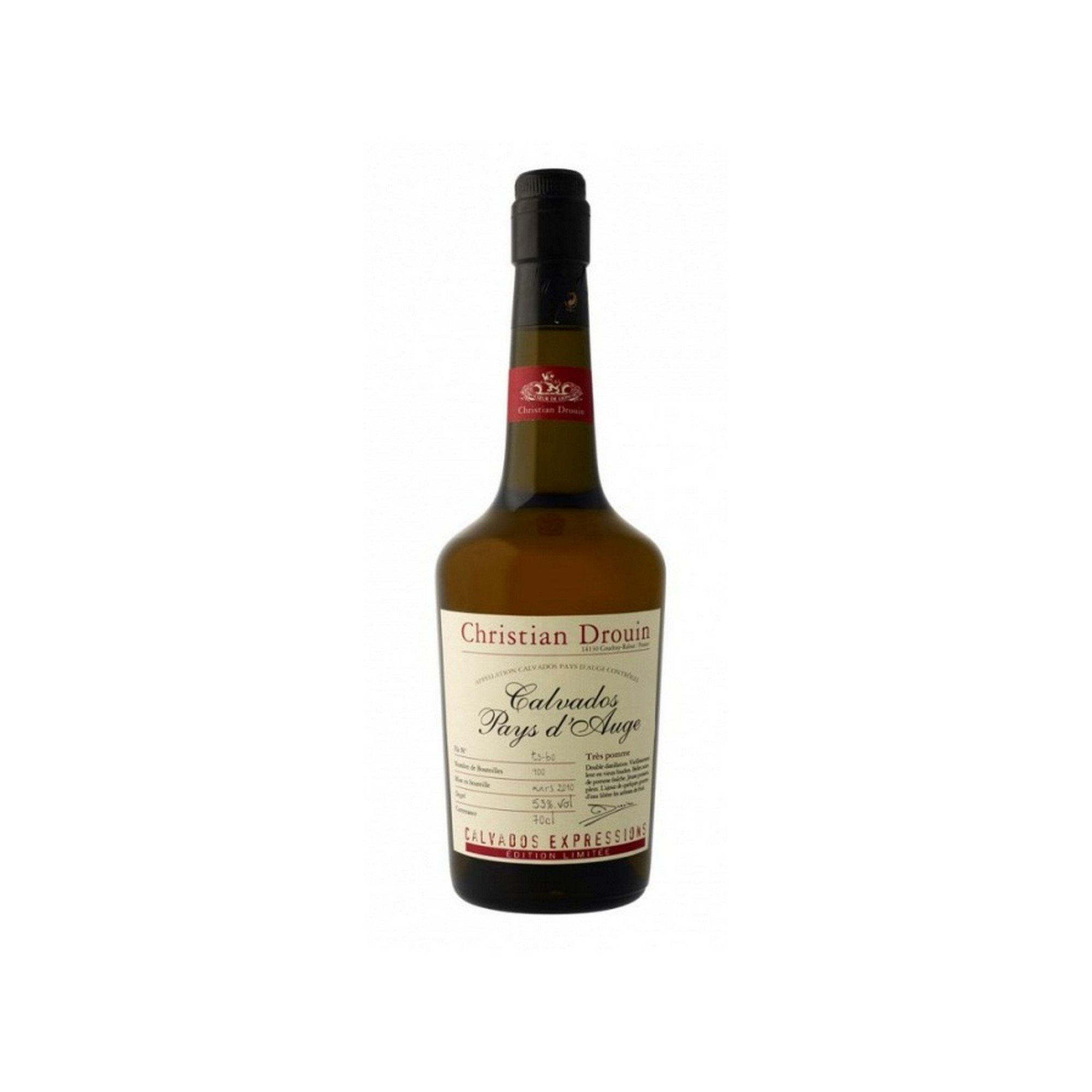 Calvados christian drouin tres pommes  53%  70cl