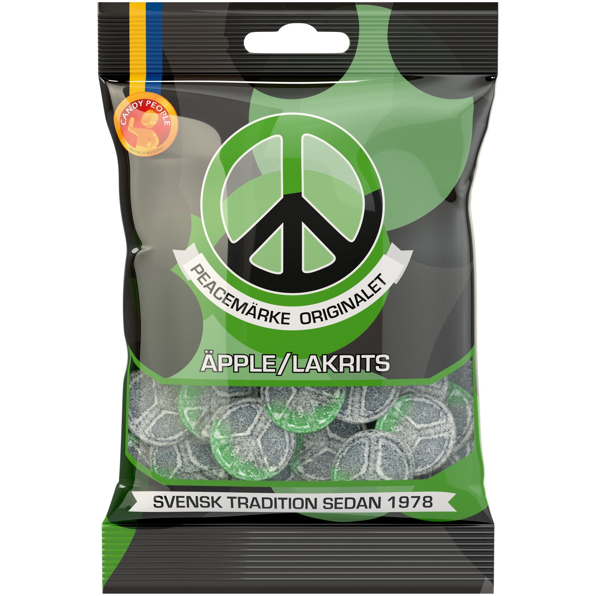 Peacemerke eple/lakris   80g