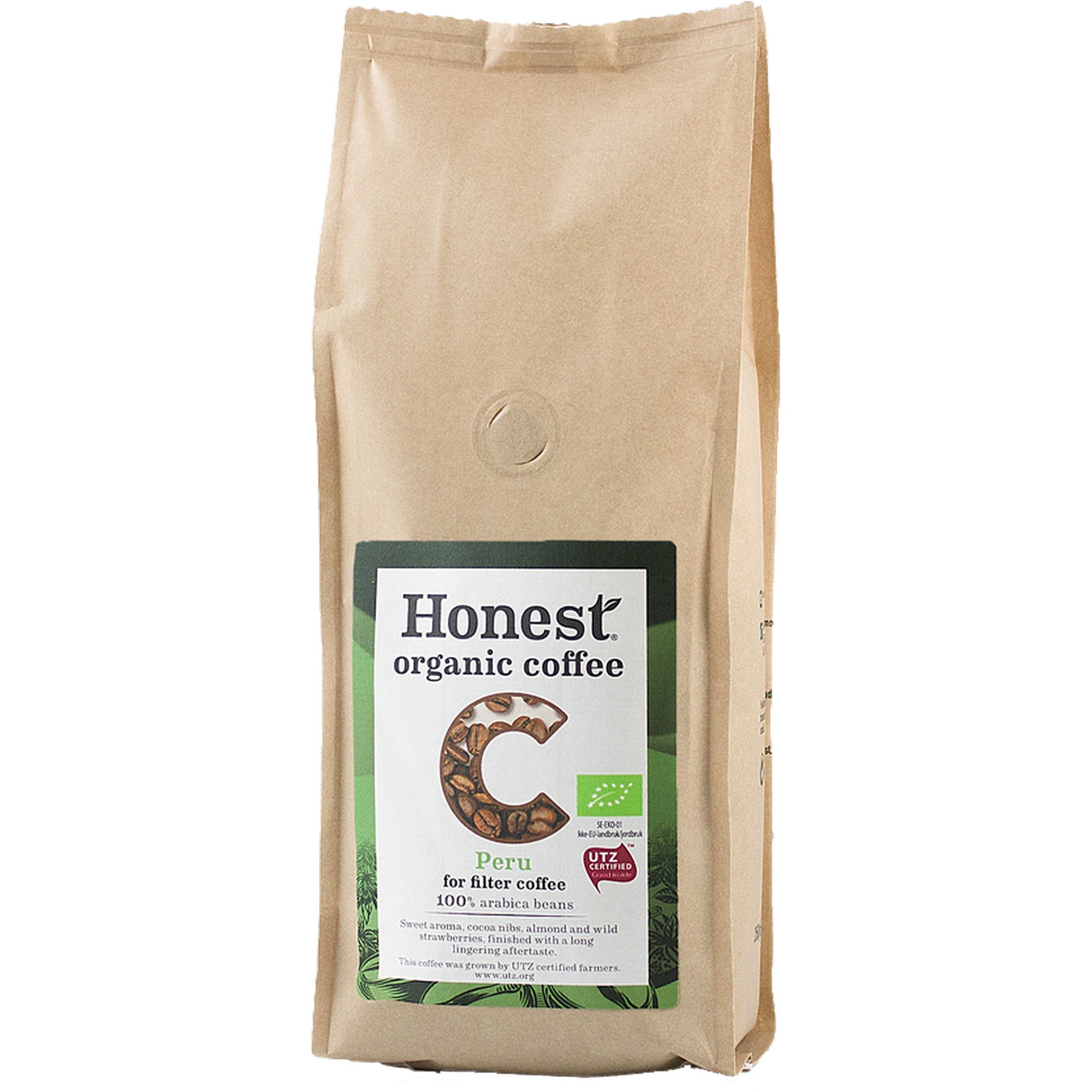Honest organic coffee for filter, peru  6x1kg