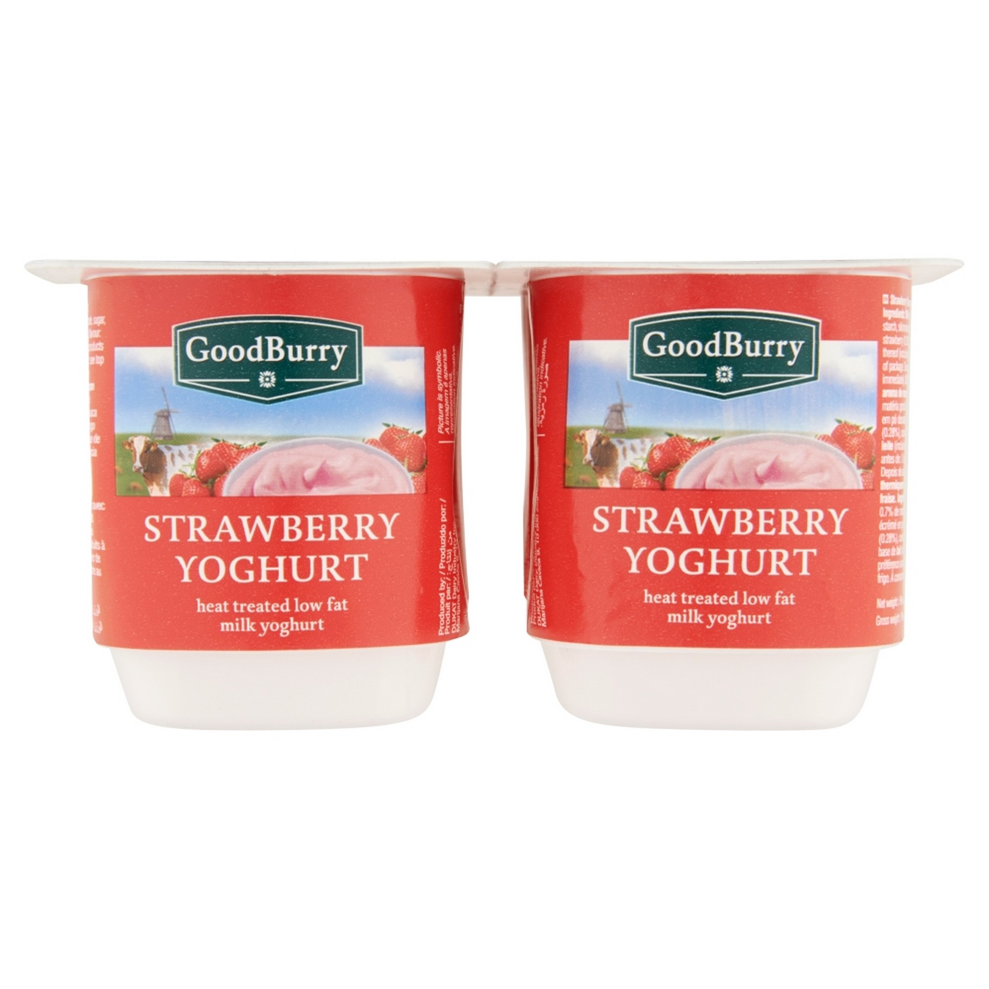 Yoghurt jordbær goodburry  t  6x4x125g