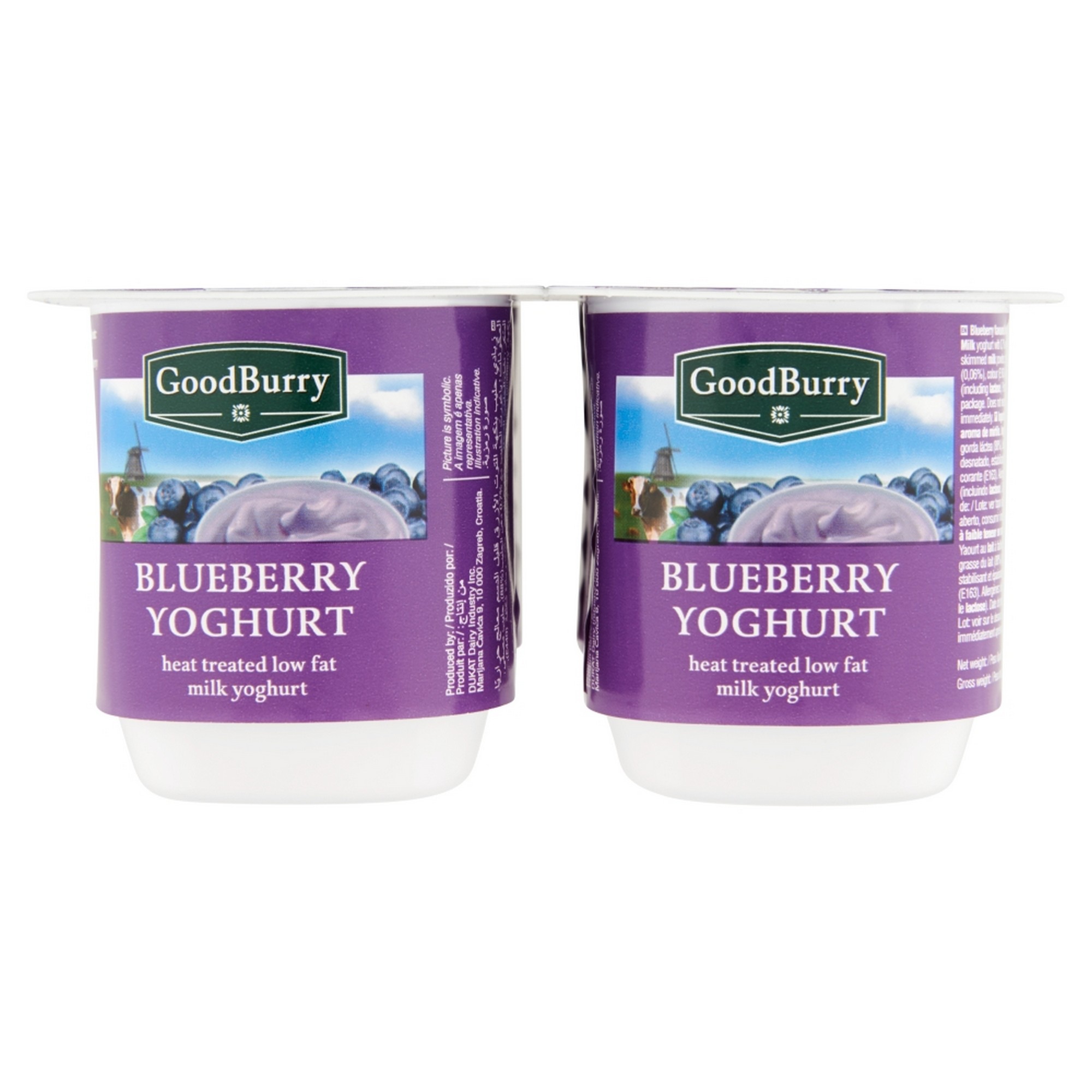 Yoghurt blåbær goodburry  t  6x4x125g