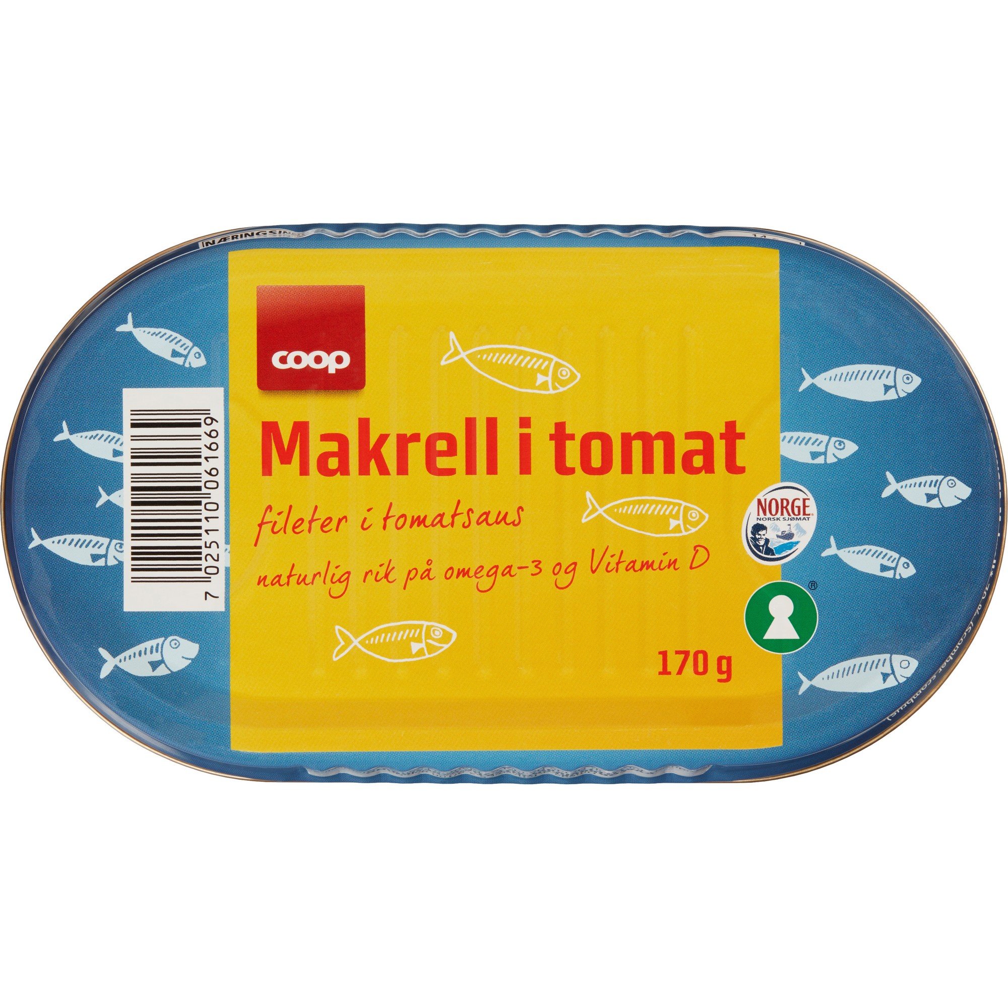 Coop makrellfilet i tomat    170g