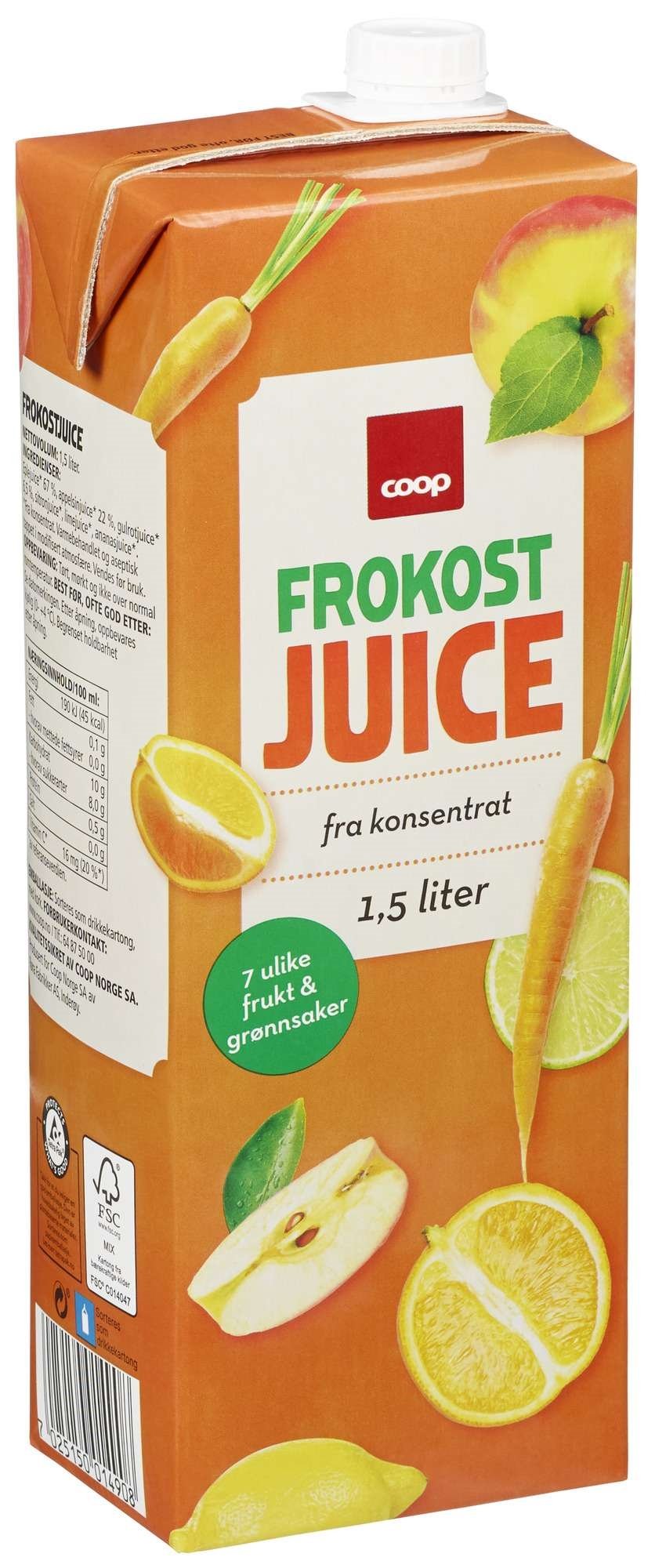 Frokostjuice  coop        1,5l