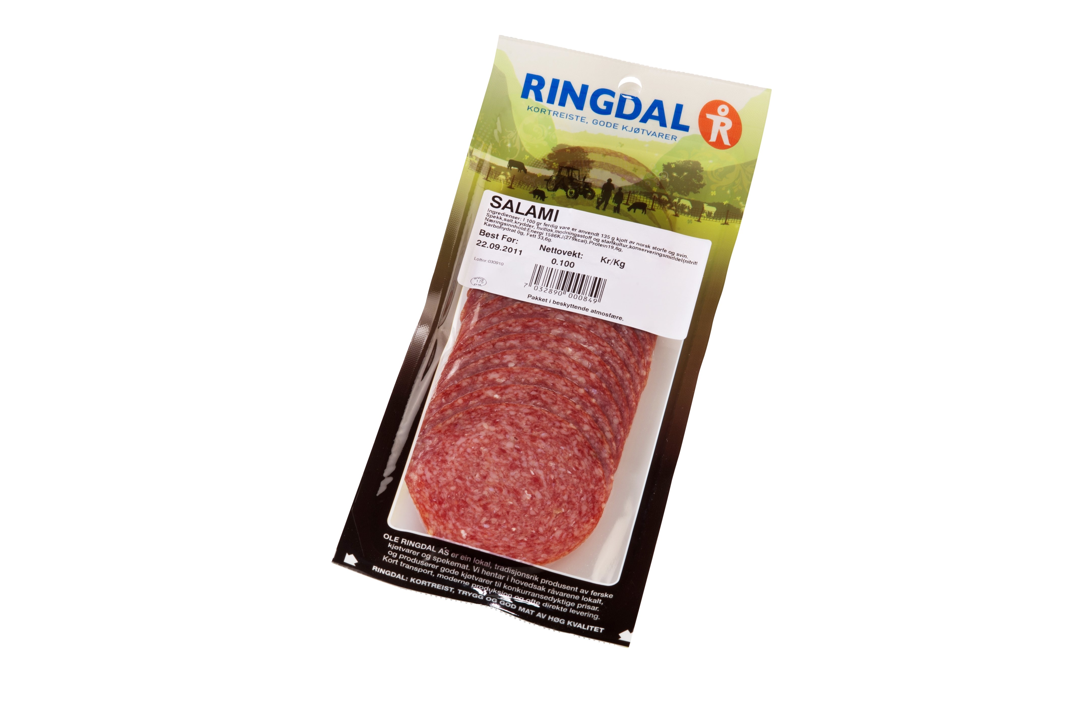 Salami i skiver 100g