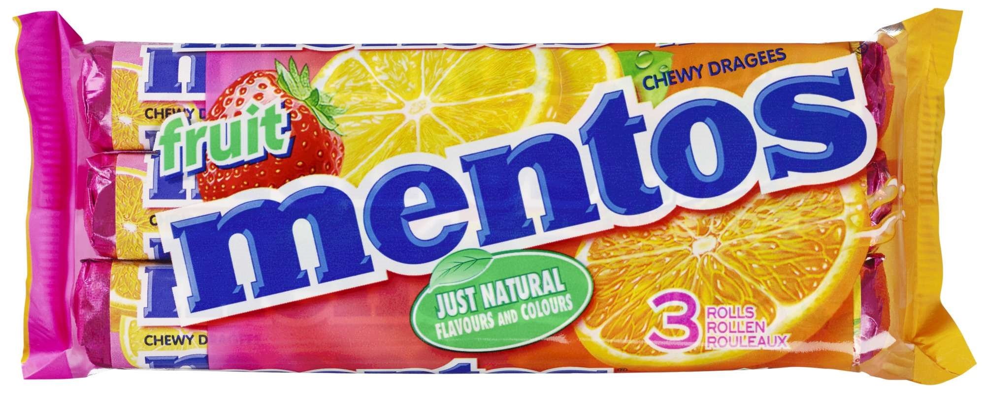 Mentos frukt 3pk           stk