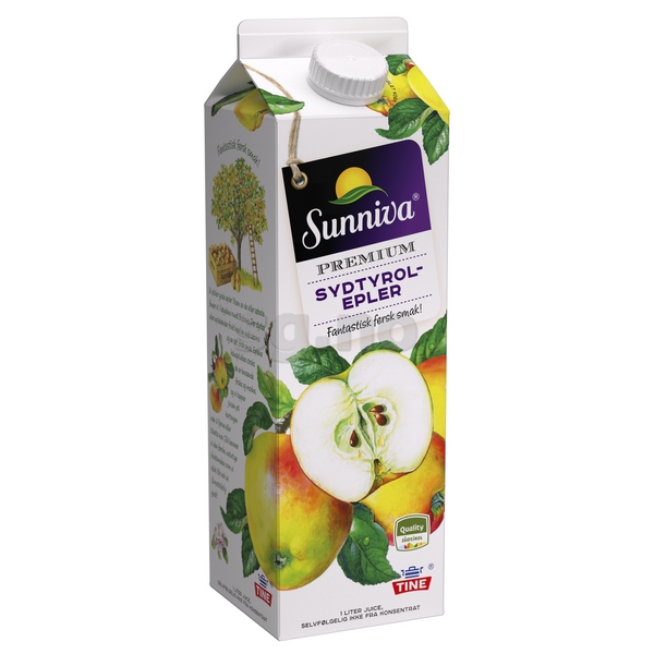 Sunniva premium eplejuice tyrol   1l