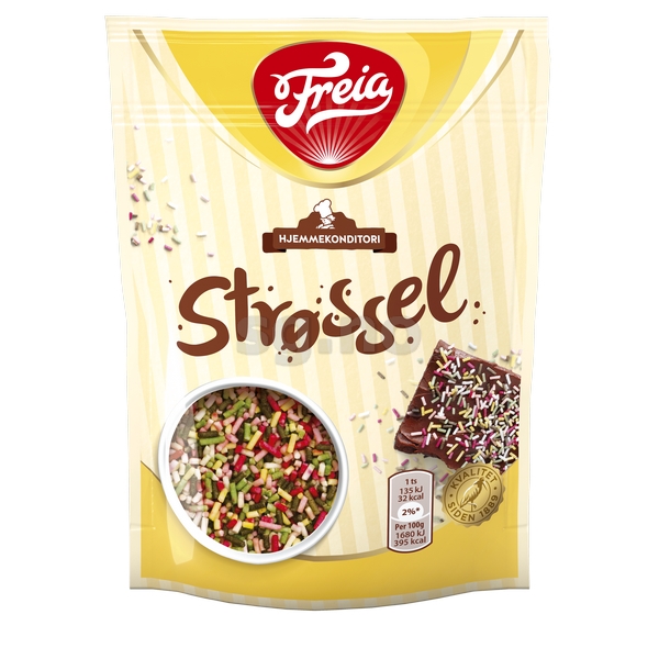 Flerfarget strøssel 100g