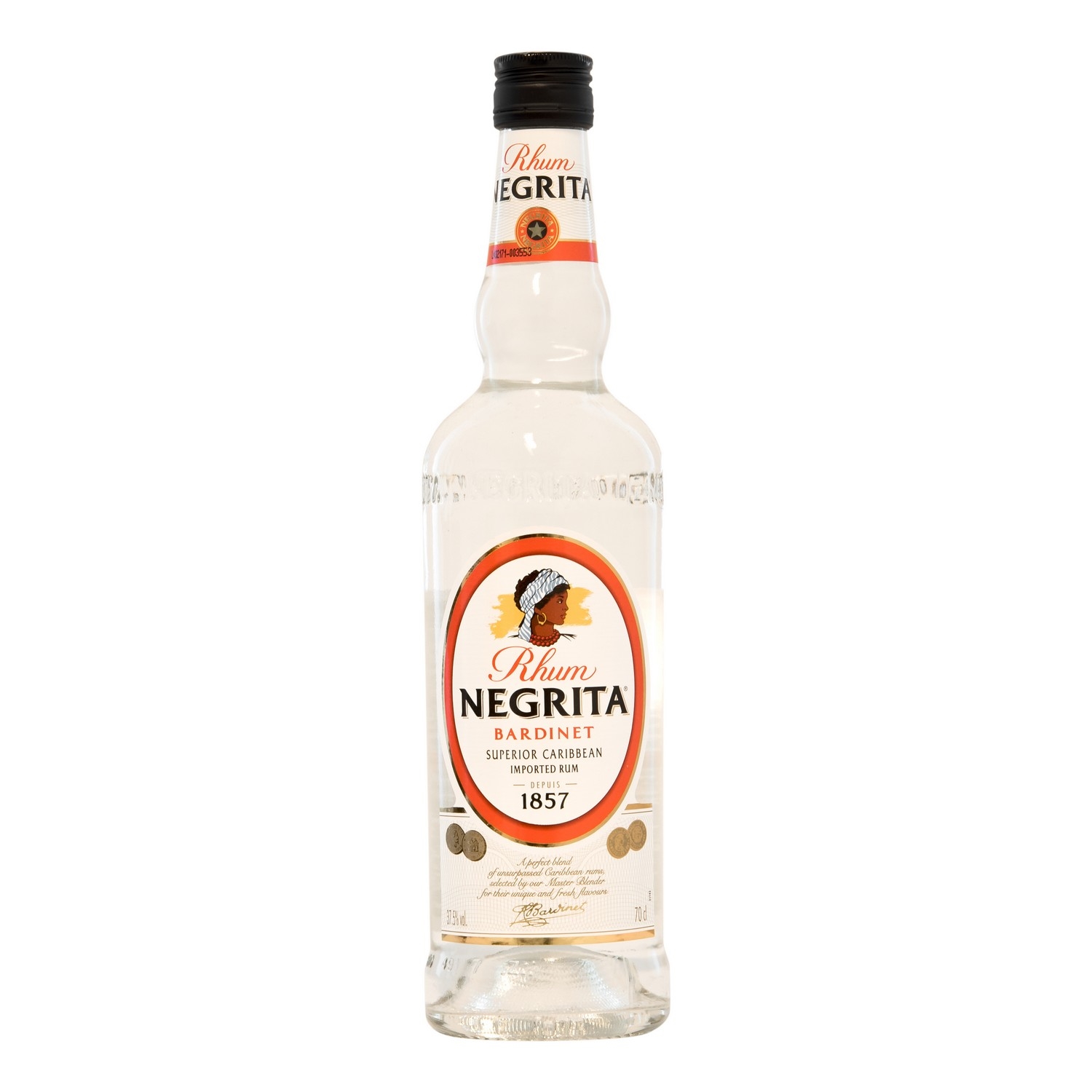 Negrita white rum  37,5%  70cl