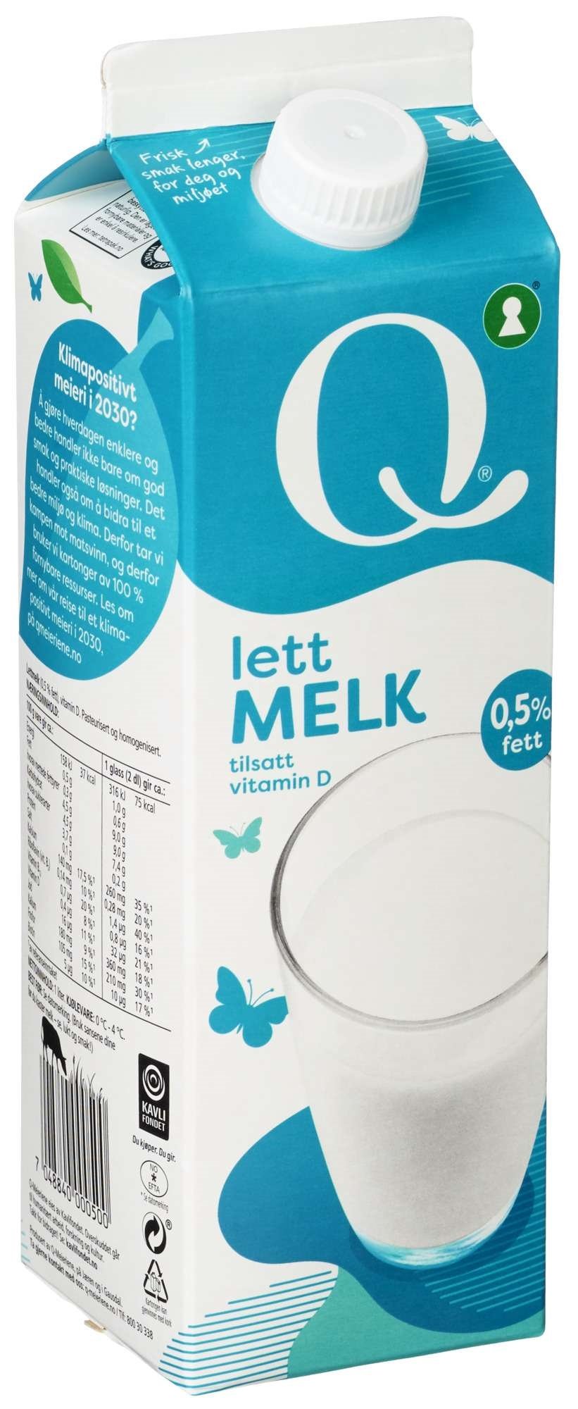 Ekstra lettmelk shh 1l