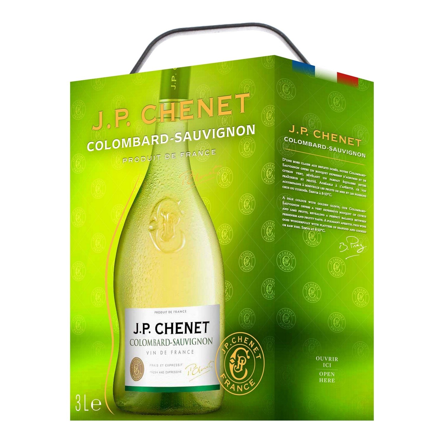 J.p. chenet colombard sauvignon  11%  bib  3l