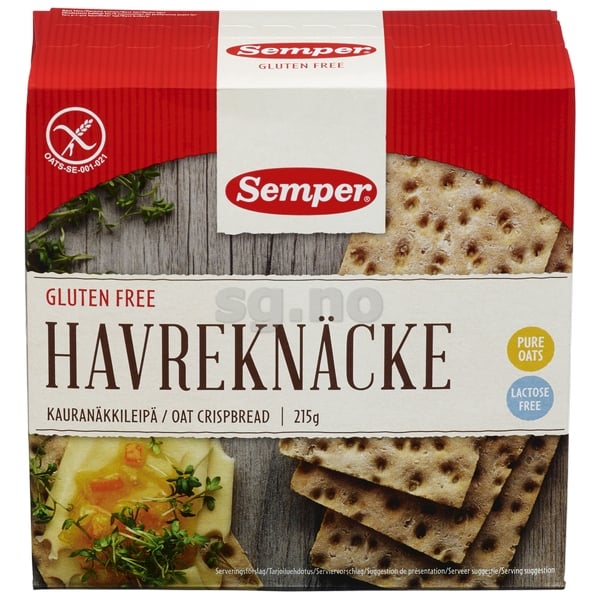 Havreknekkebrød glutenfri  215g