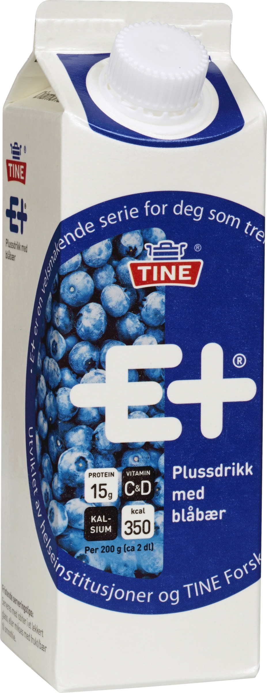 E+plussdrikk blåbær   0,5l