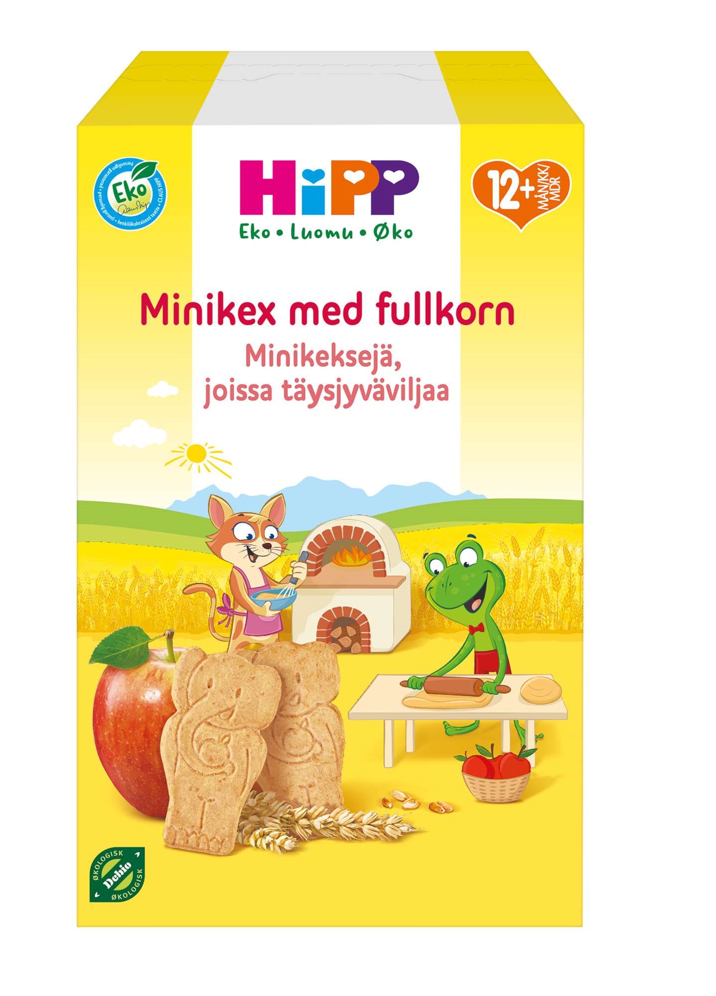 Hipp kjeks med fullkorn & eple 12m økol.   150g