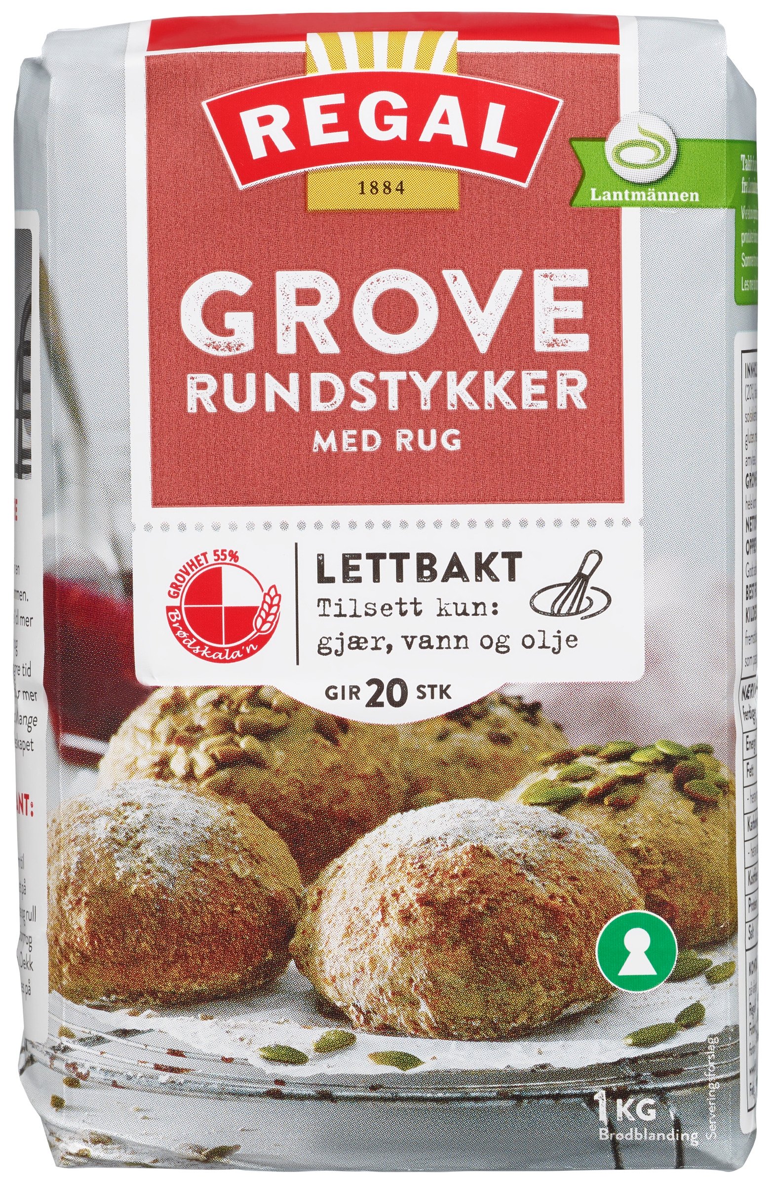 Regal lettb. grove rundstykker   1kg