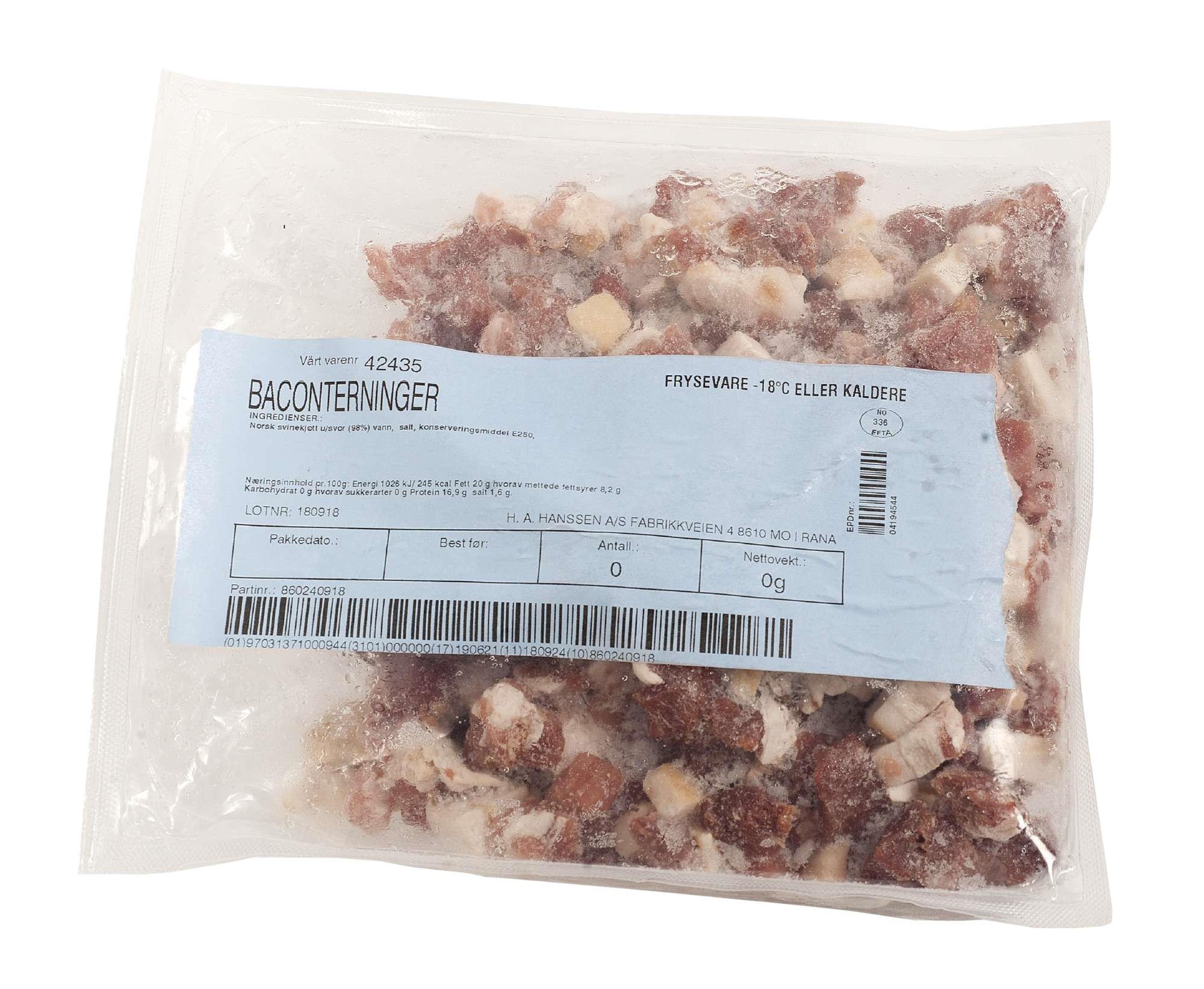 Baconterninger 1 kg