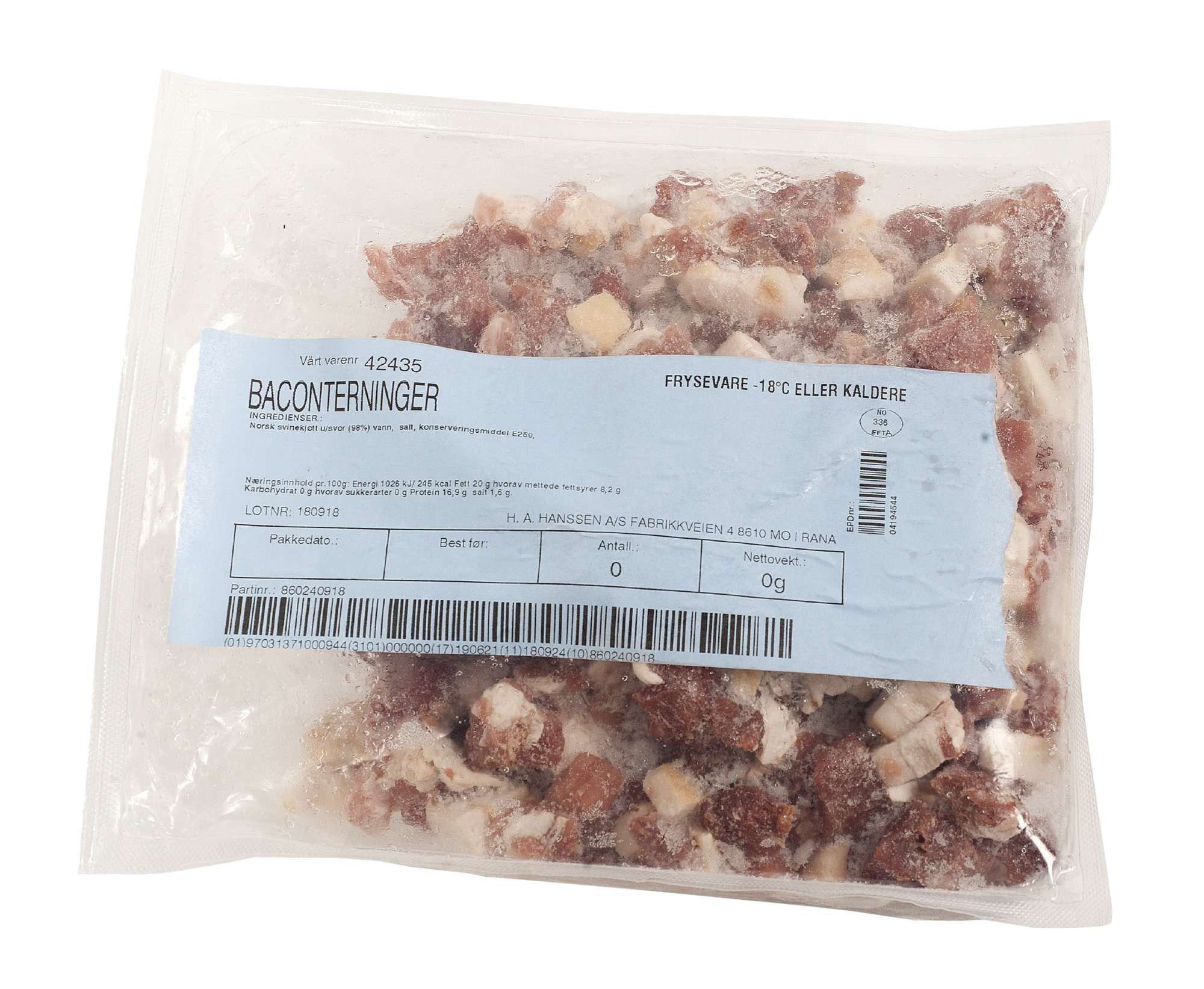 Baconterninger 1 kg