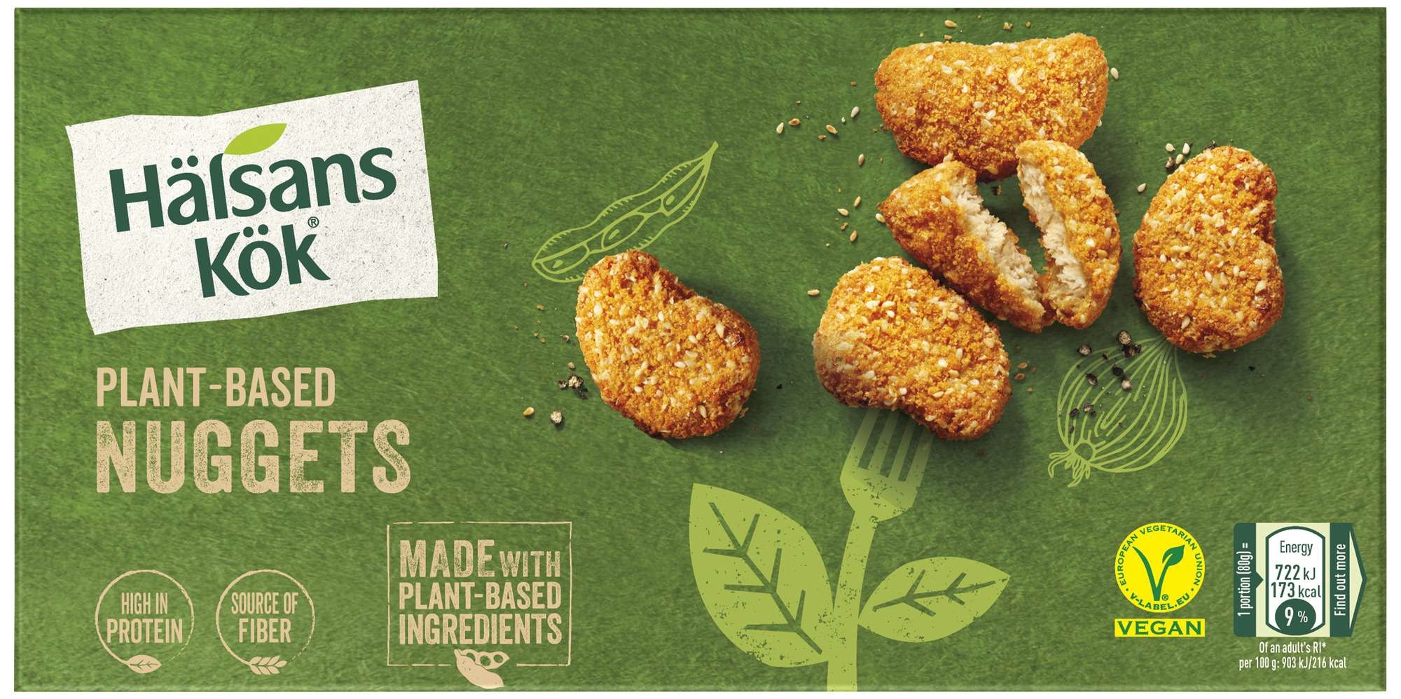 Veganske soya nuggets   300g