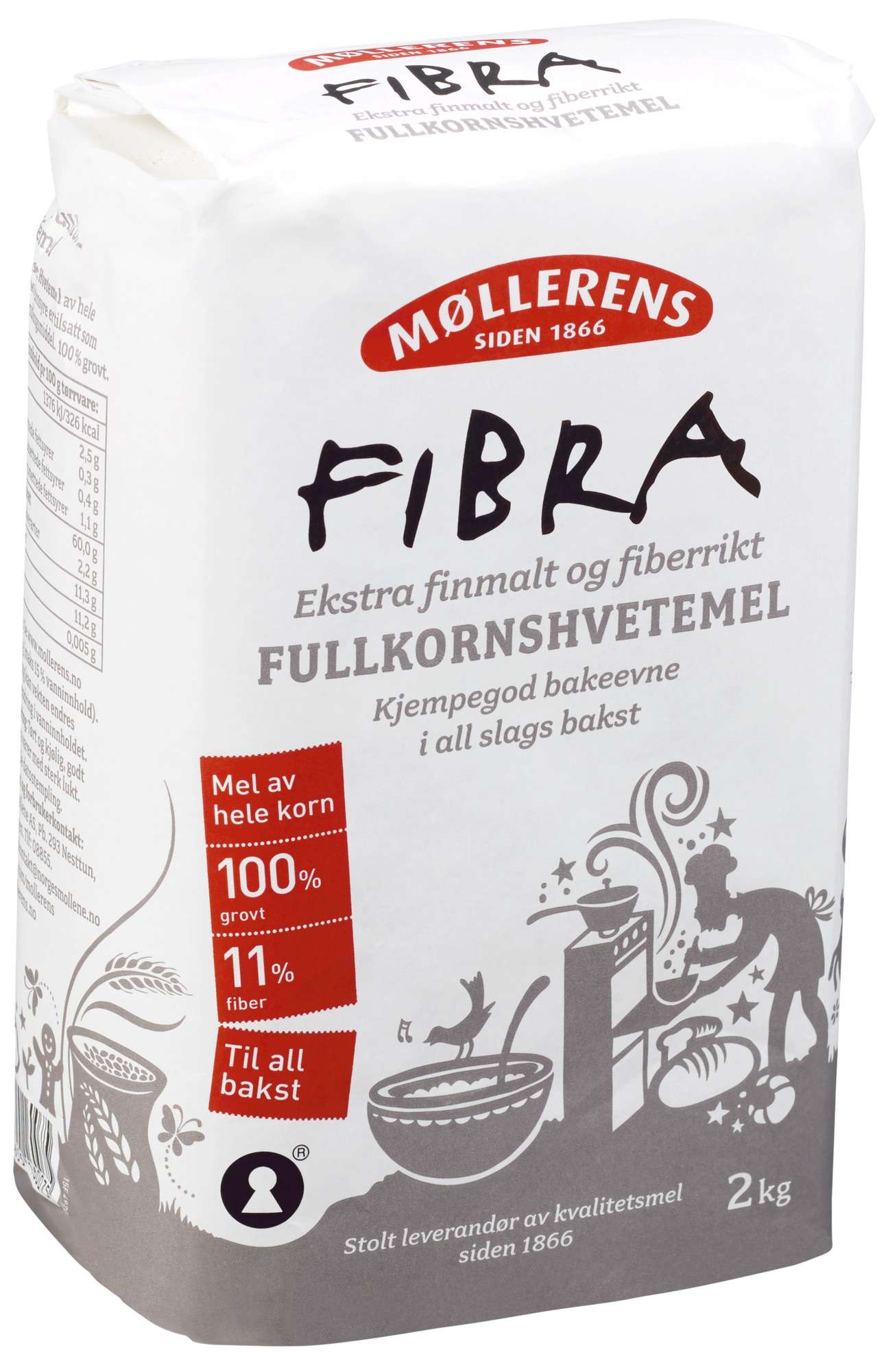 Fibra fullkornshvetemel    2kg