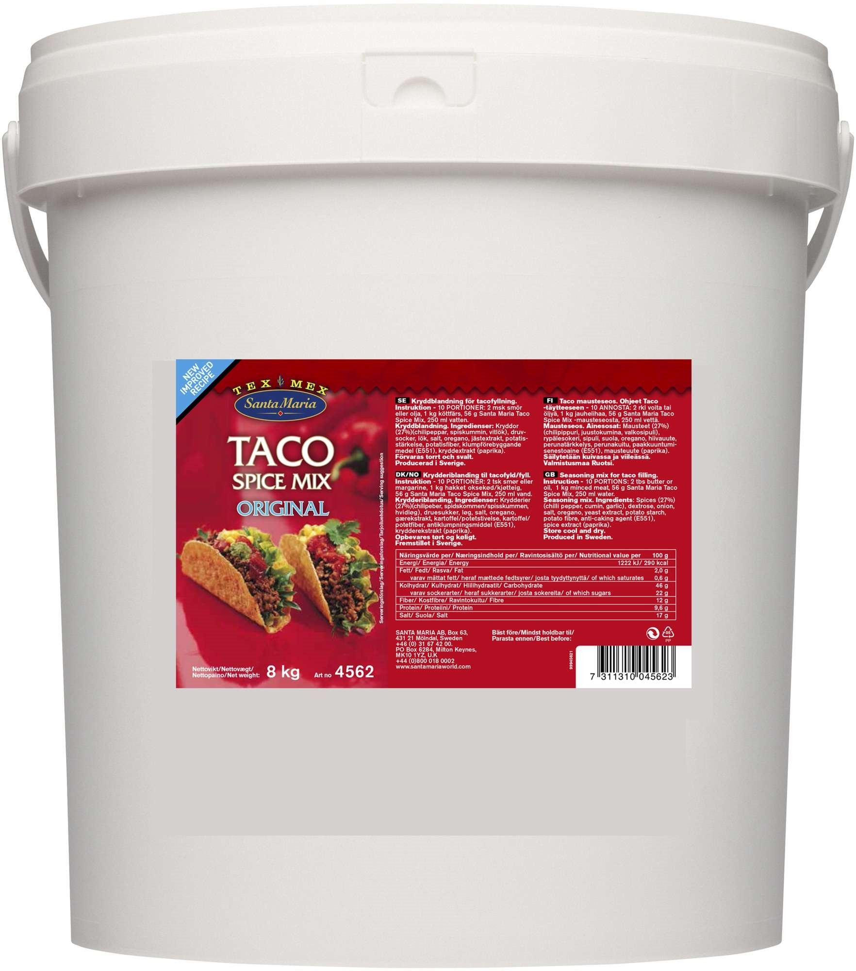 Taco spice mix     8kg