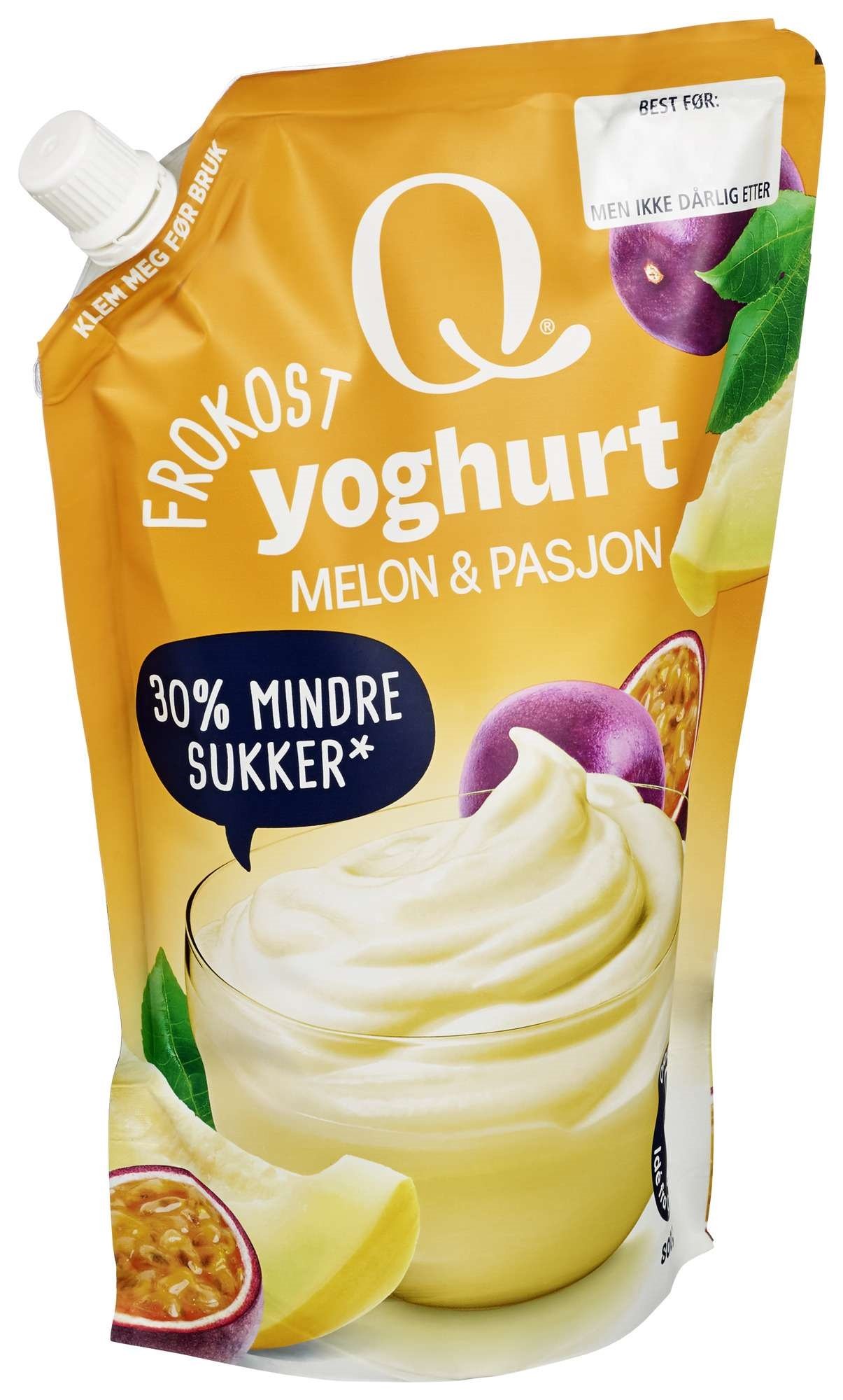 Q frokostyoghurt melon og pasjonsfrukt   800g