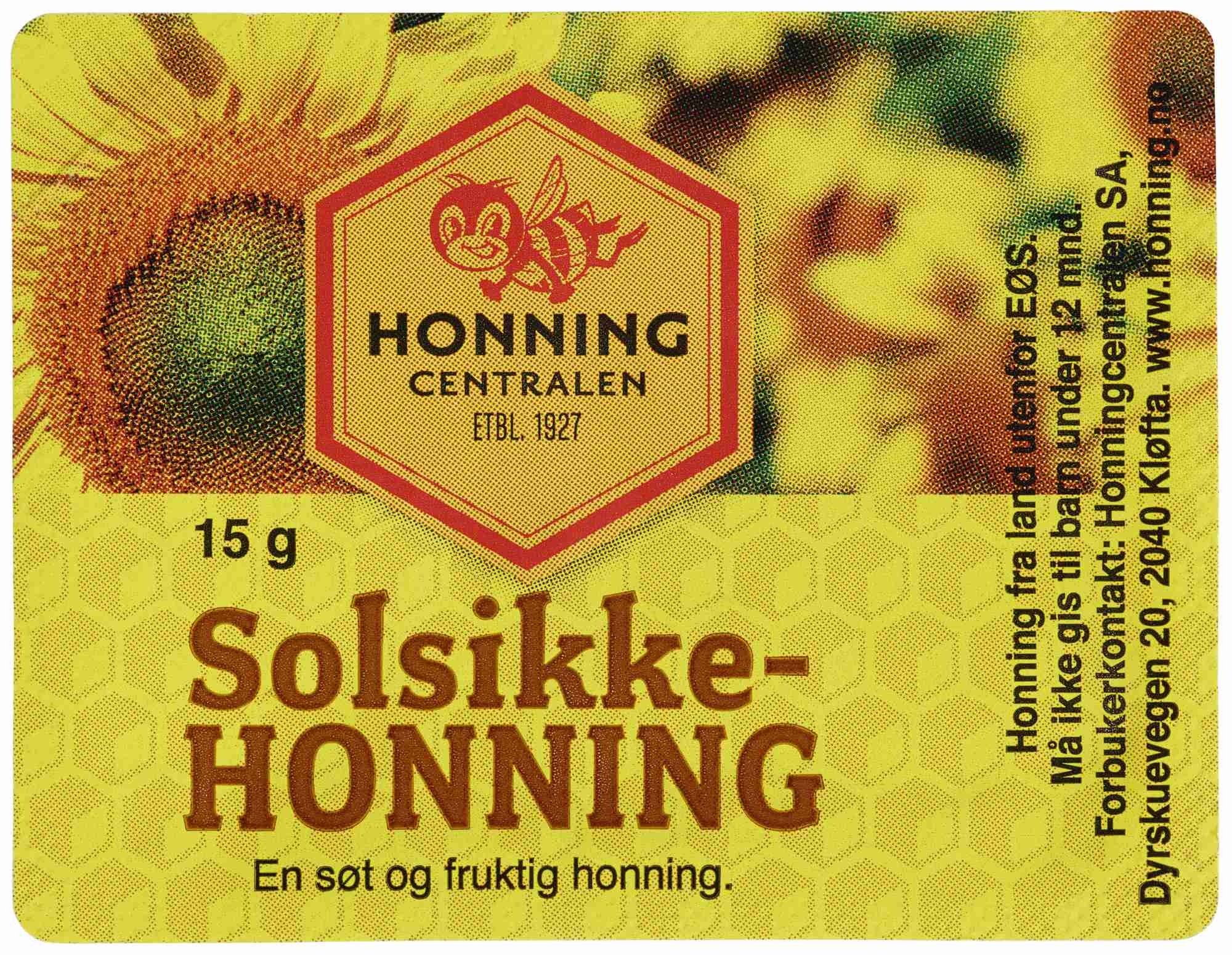 Honning kuvert solsikke   80x15g