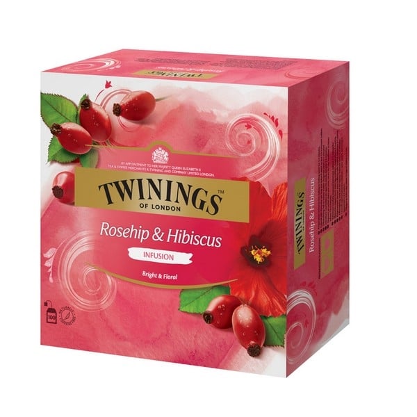 Twinings nype- og hibiskus te   100bg