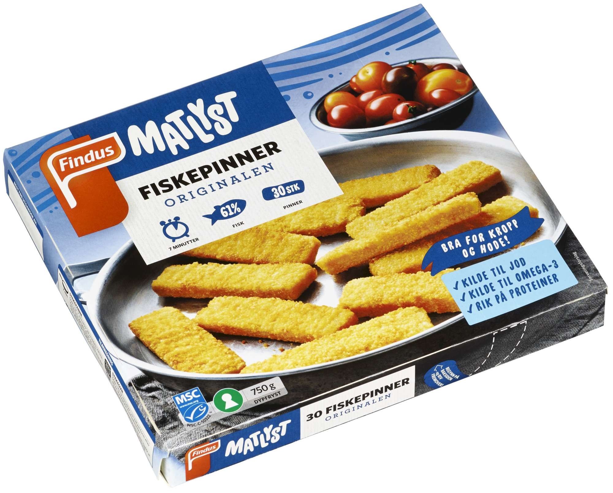 Findus fiskepinner 30 750g