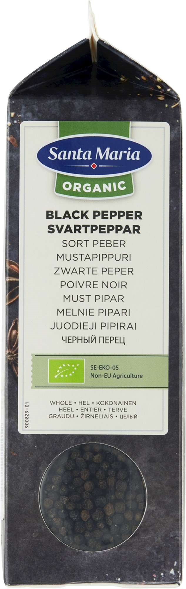 Sort pepper hel økol.   450g