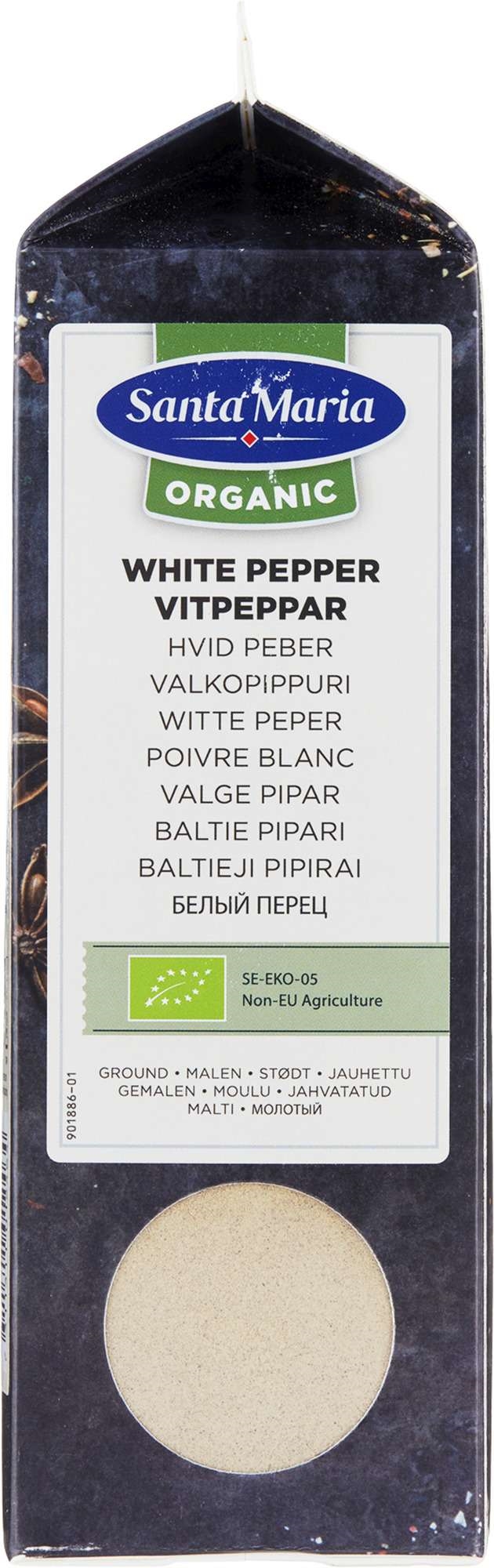 Hvit pepper malt økol.   555g