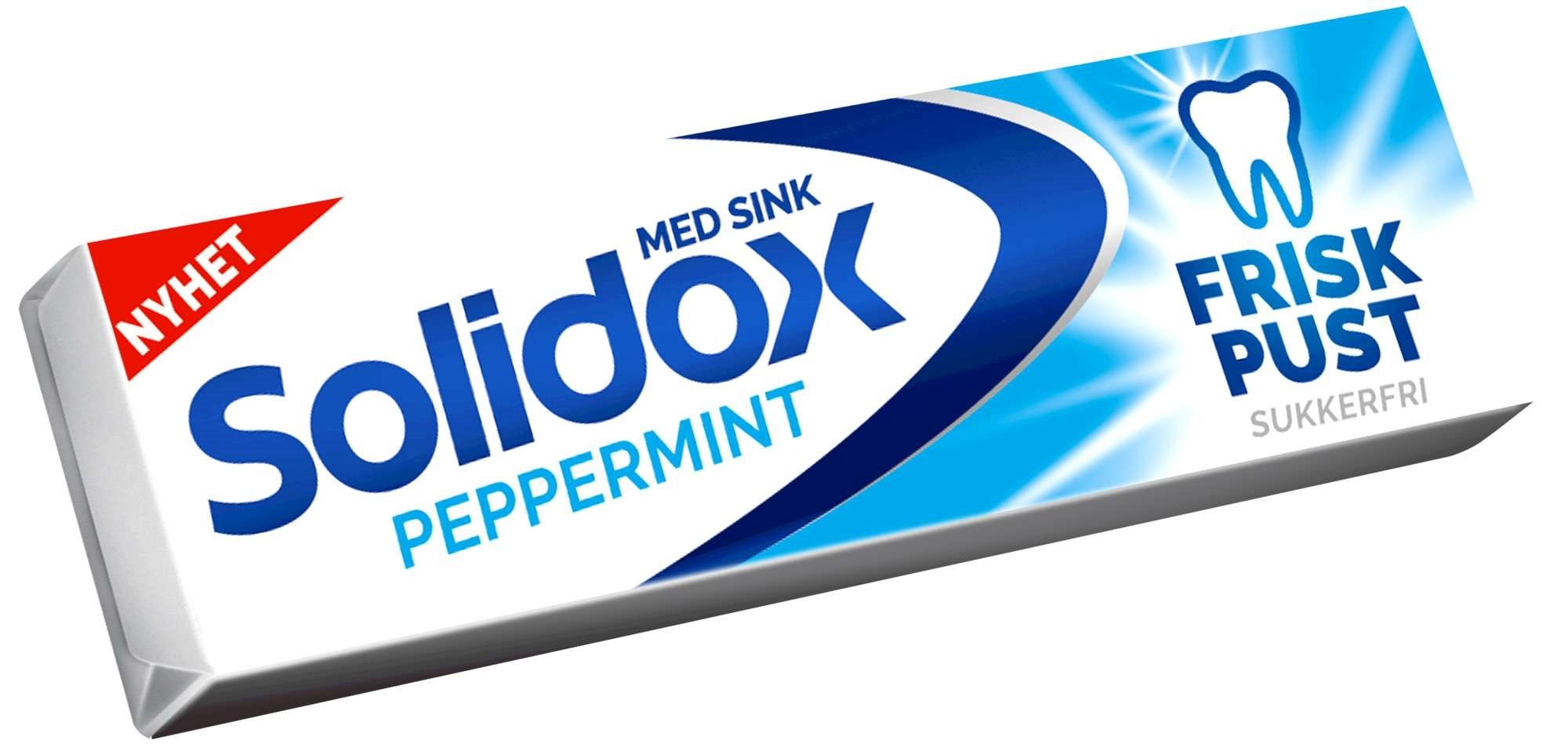 Solidox tyggis frisk pust peppermint 10p 14g