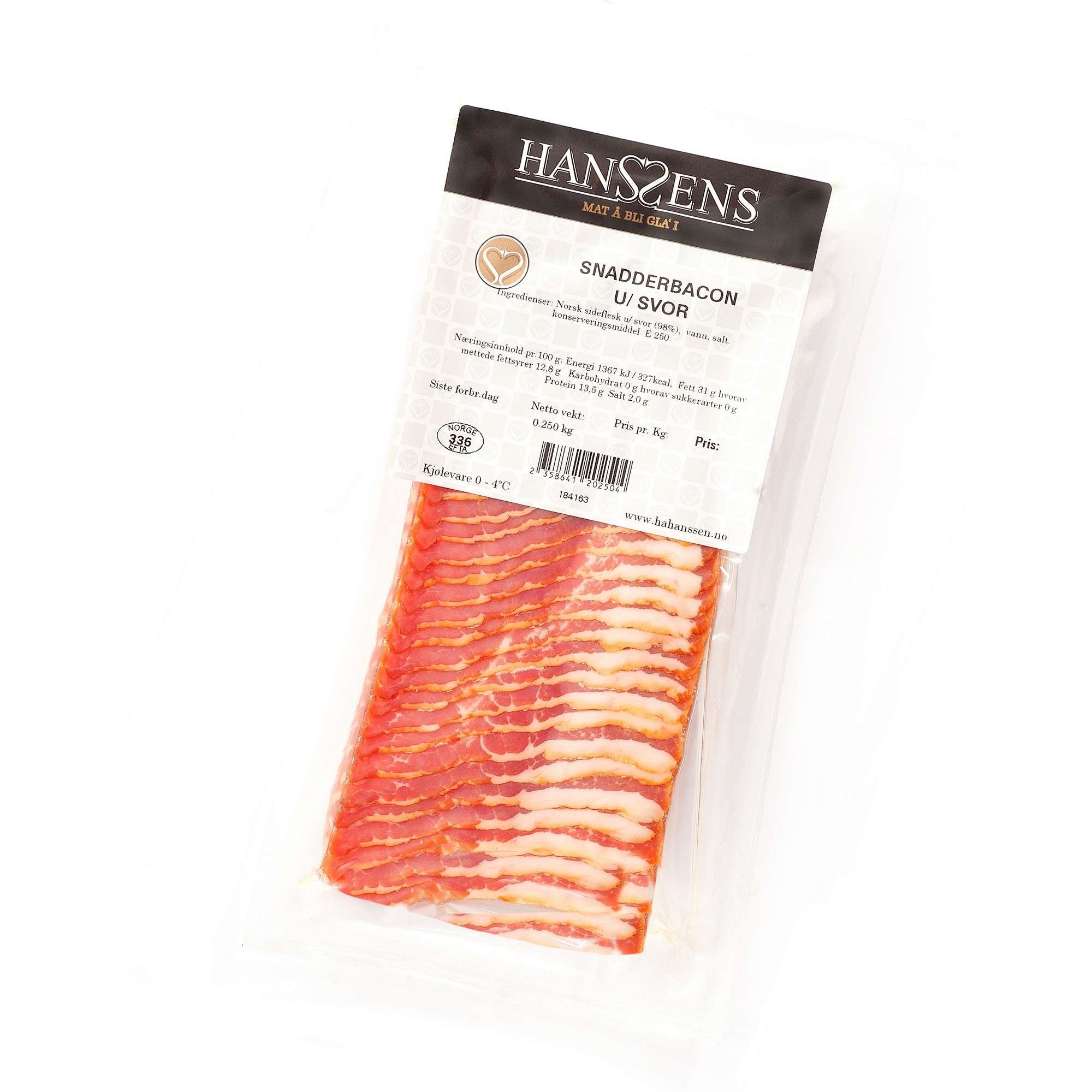 Snadderbacon sk   ca 300g   kg