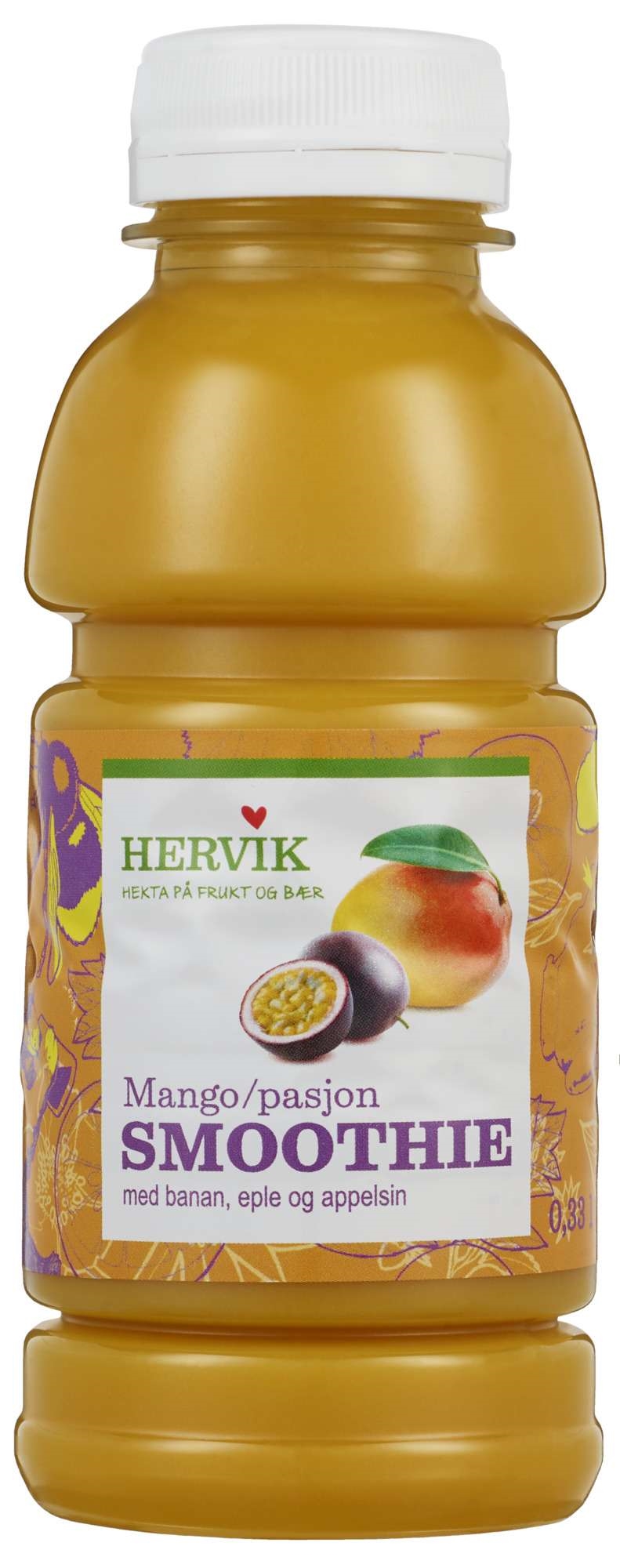 Hervik mango/pasjonsfrukt smoothie   0,33l