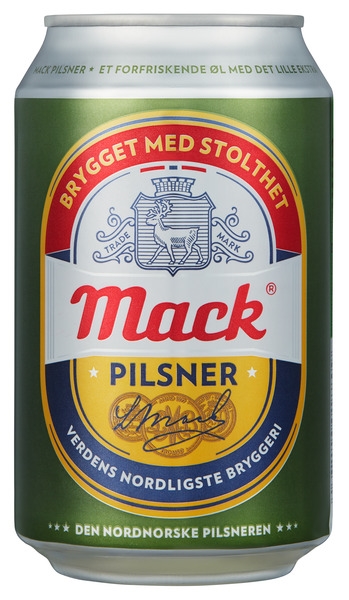 Mack pilsnerøl bx   4,5%   12x33cl