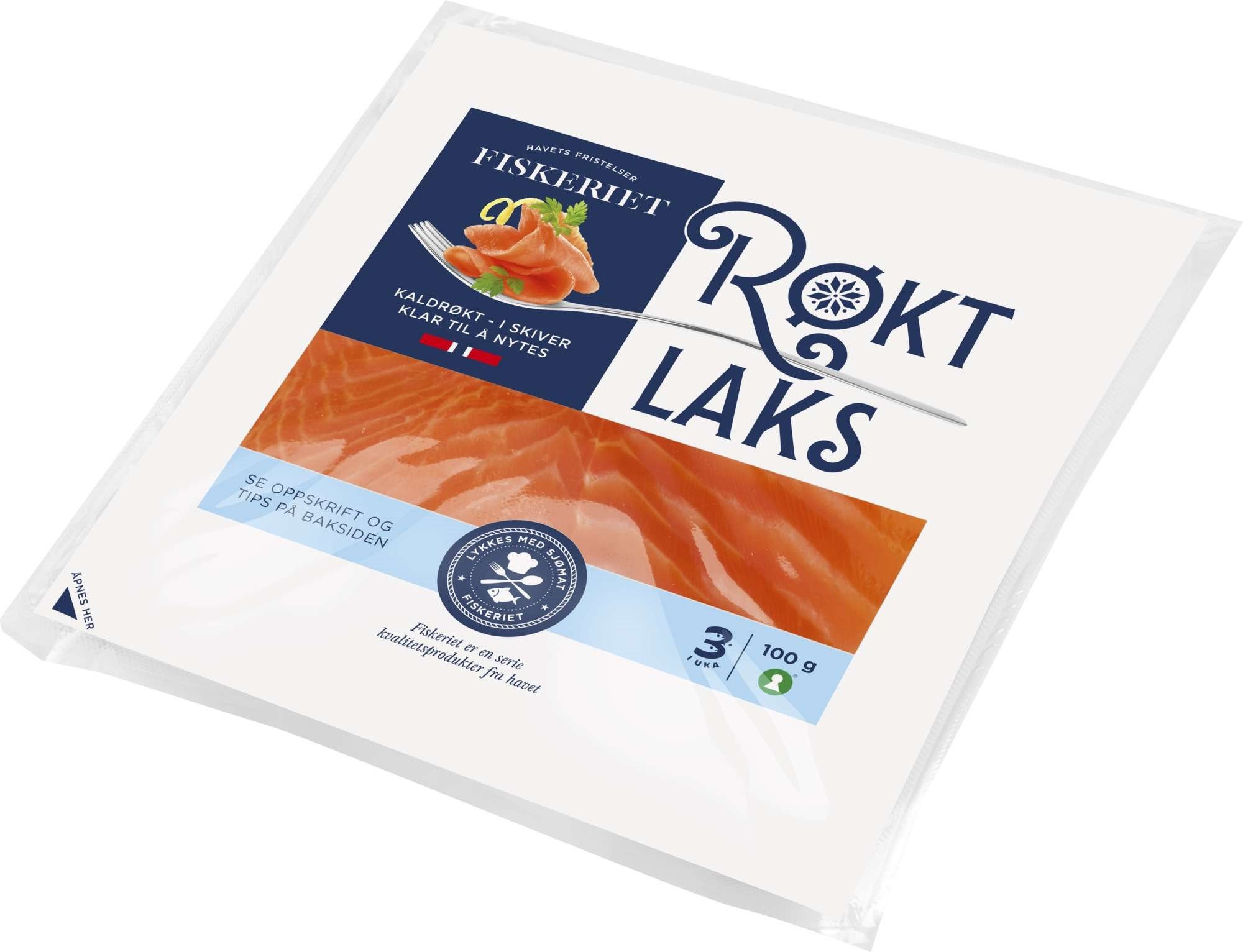 Røkt laks skivet   100g