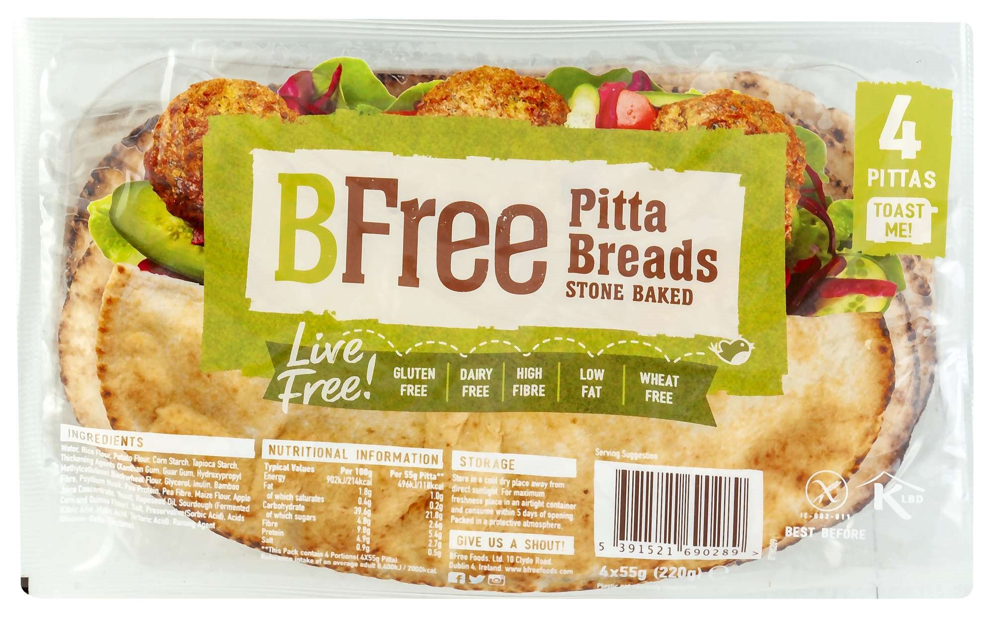 Pitabrød glutenfri 220g