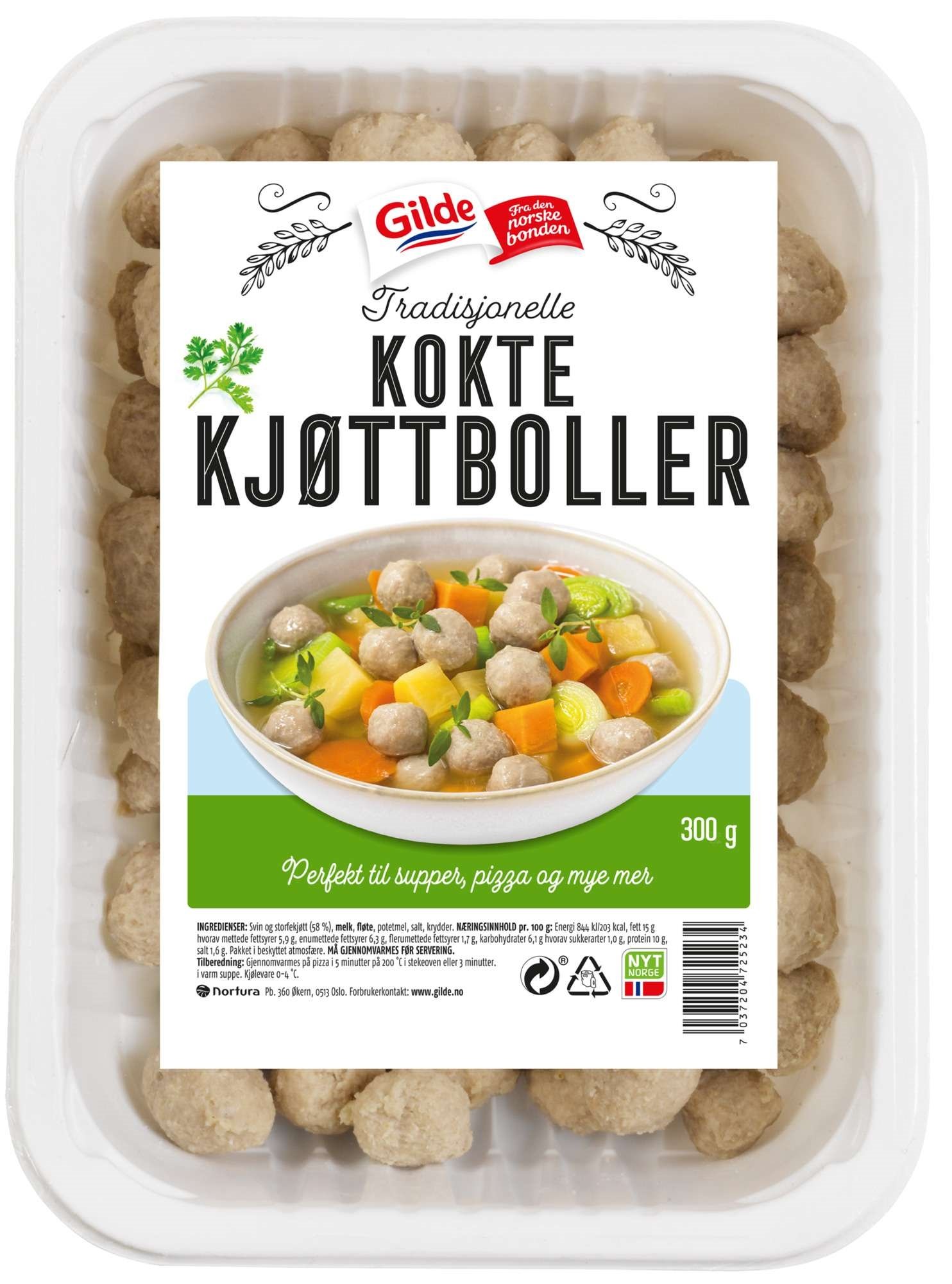 Kjøttboller kokt  300g