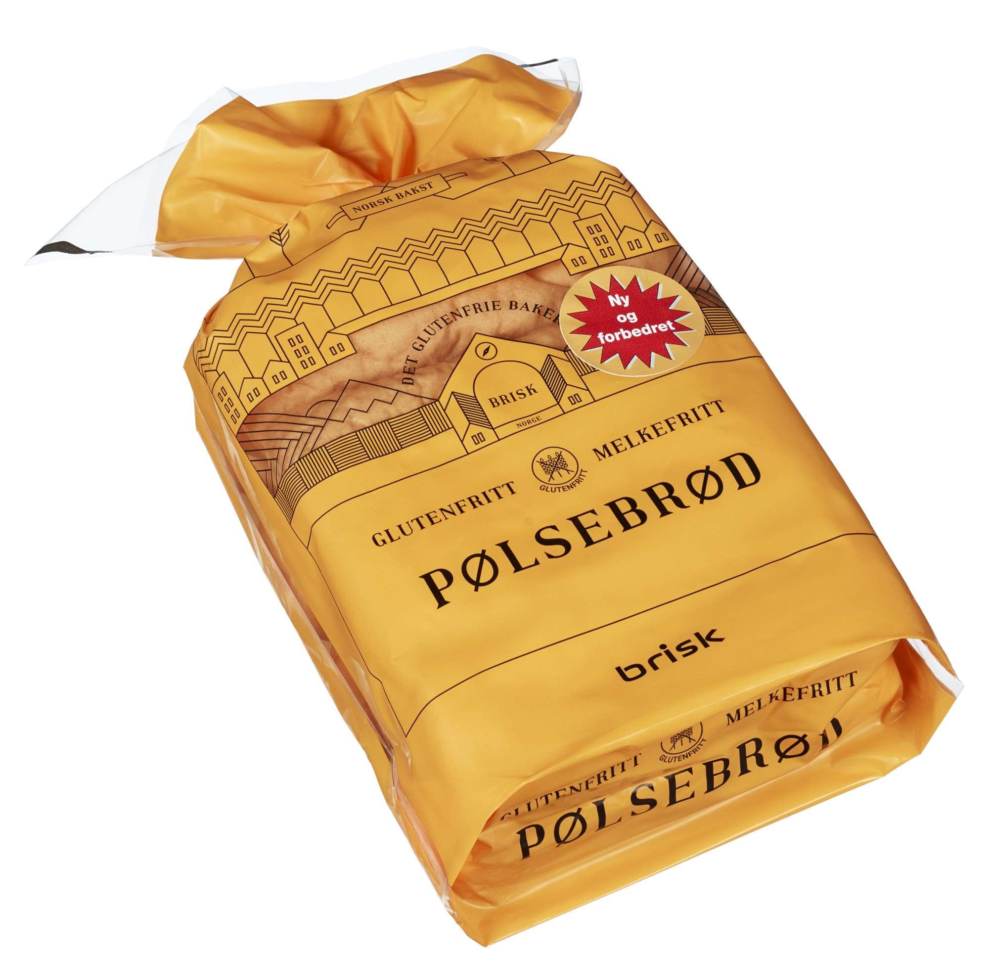 Pølsebrød gluten- og melkefritt 480g