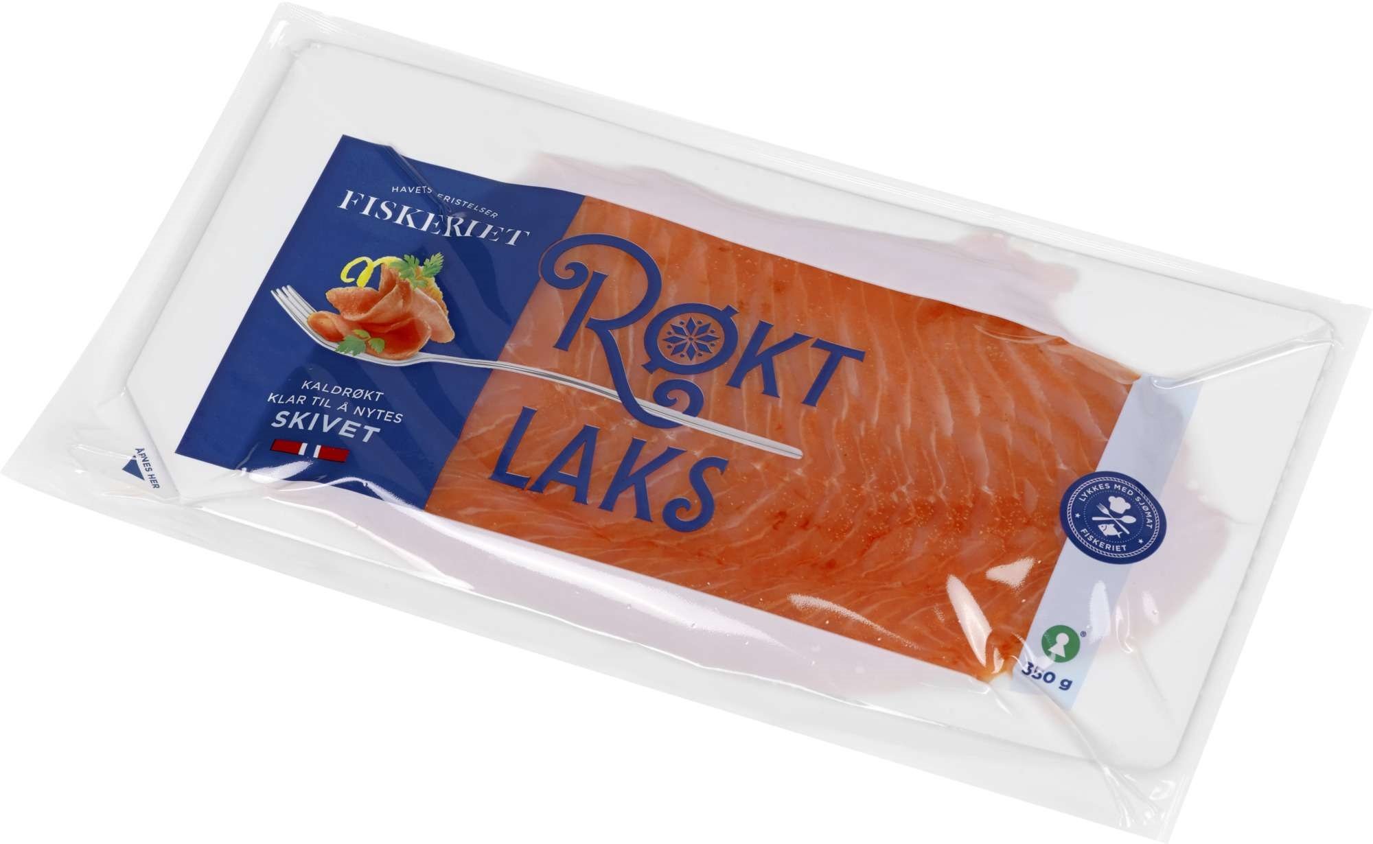 Røkt laks skivet     350g