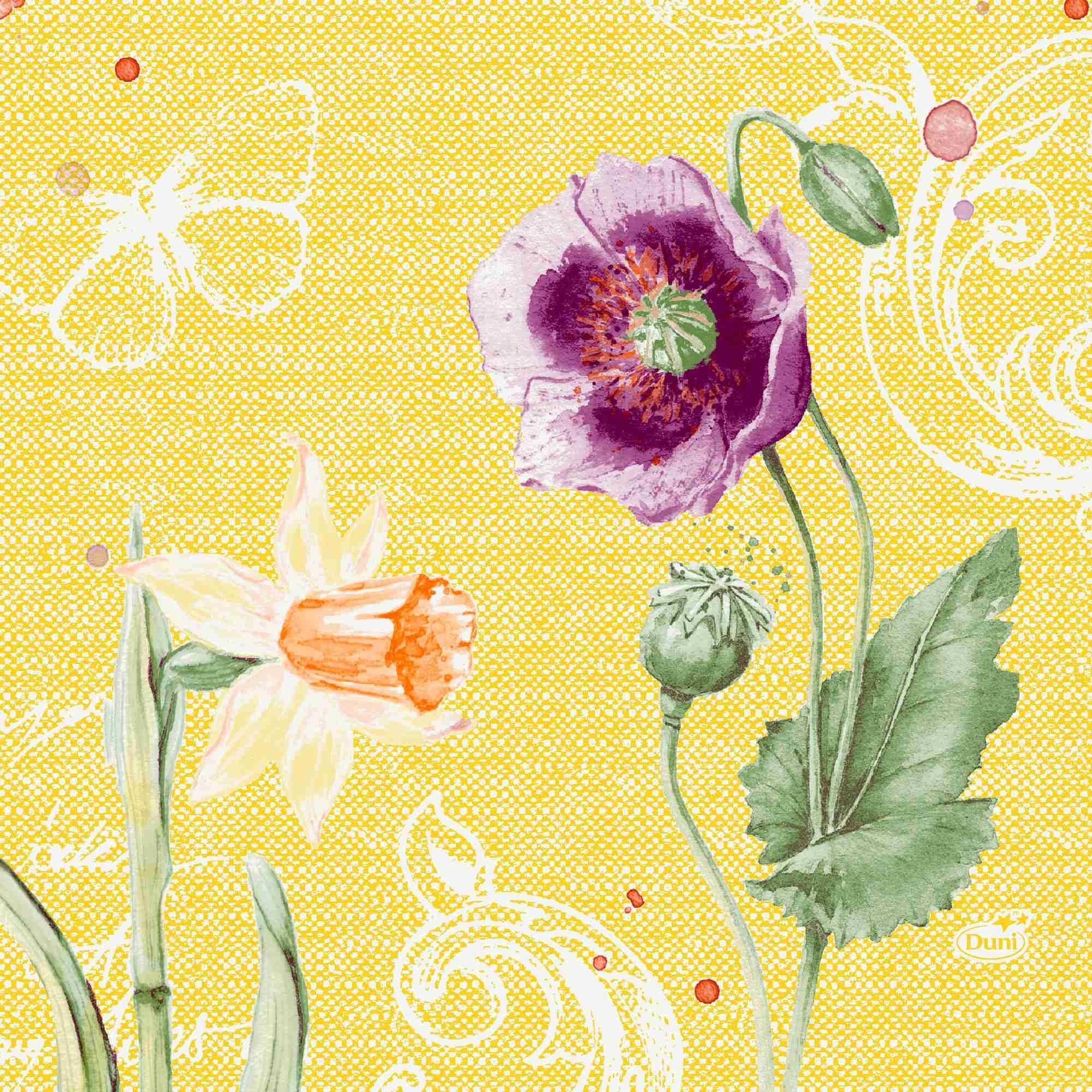 Serviett spring lilies 3l 33x33cm   50stk