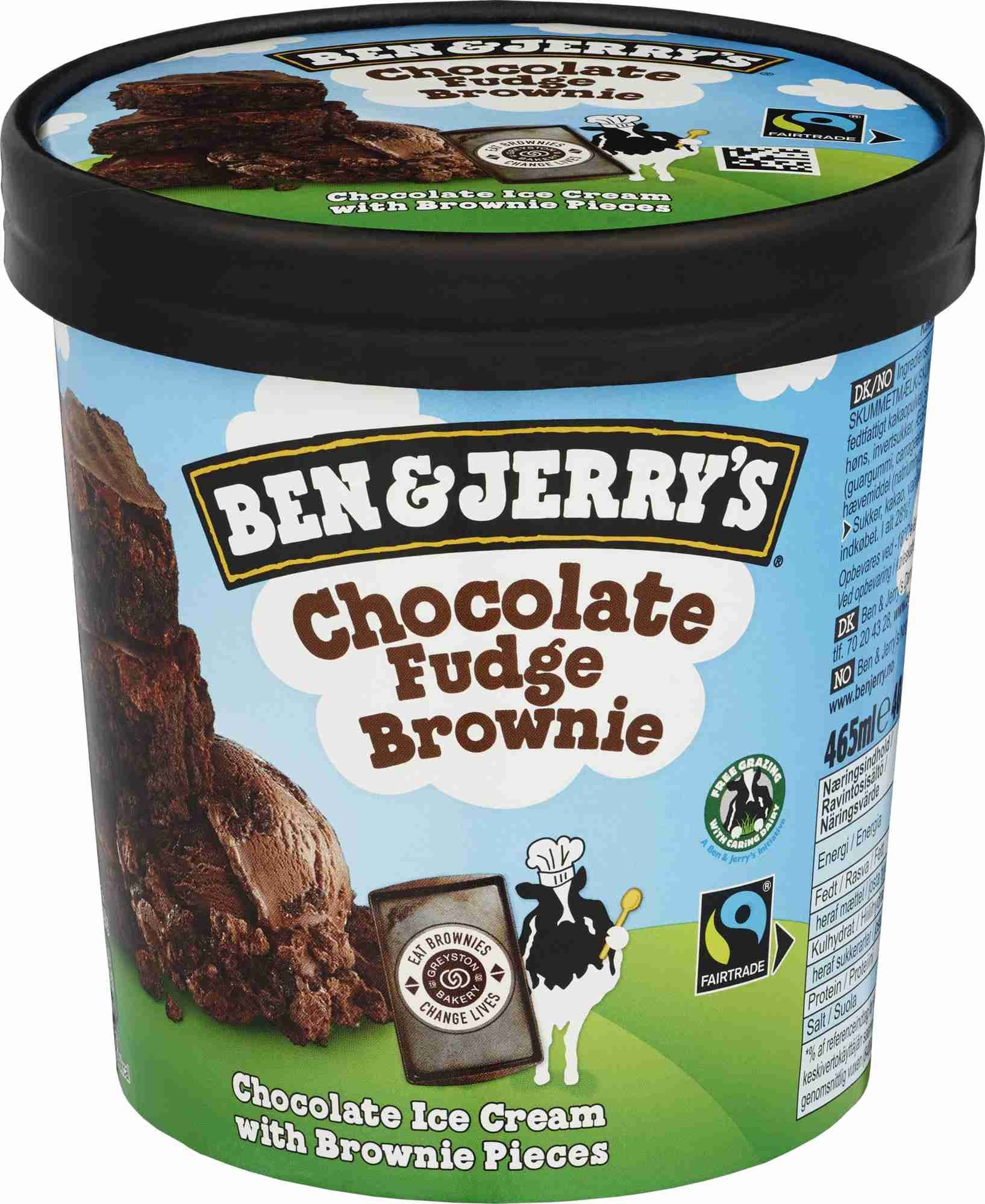 Ben & jerrys iskrem chocolate fudge brownie  465ml