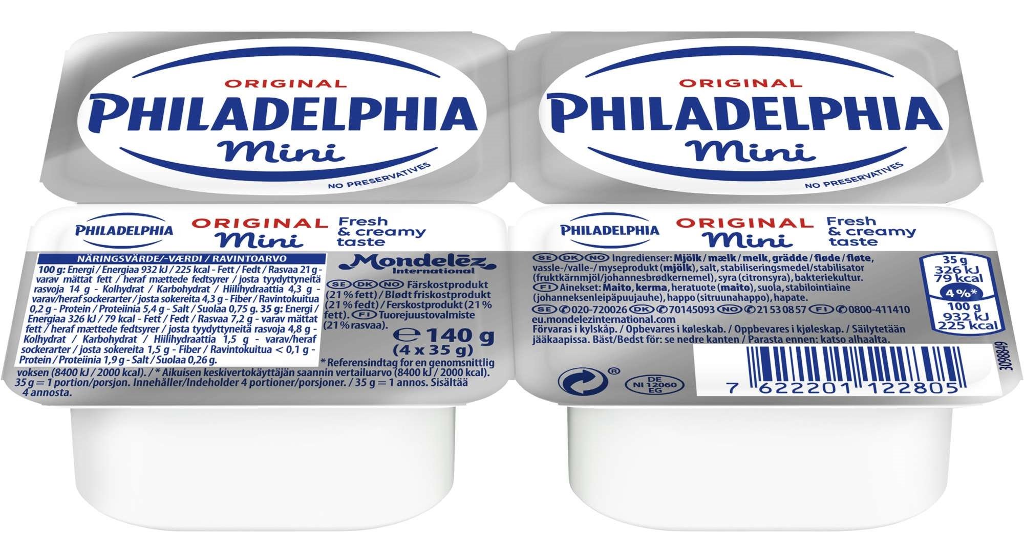 Philadelphia original mini 4x35g  140g