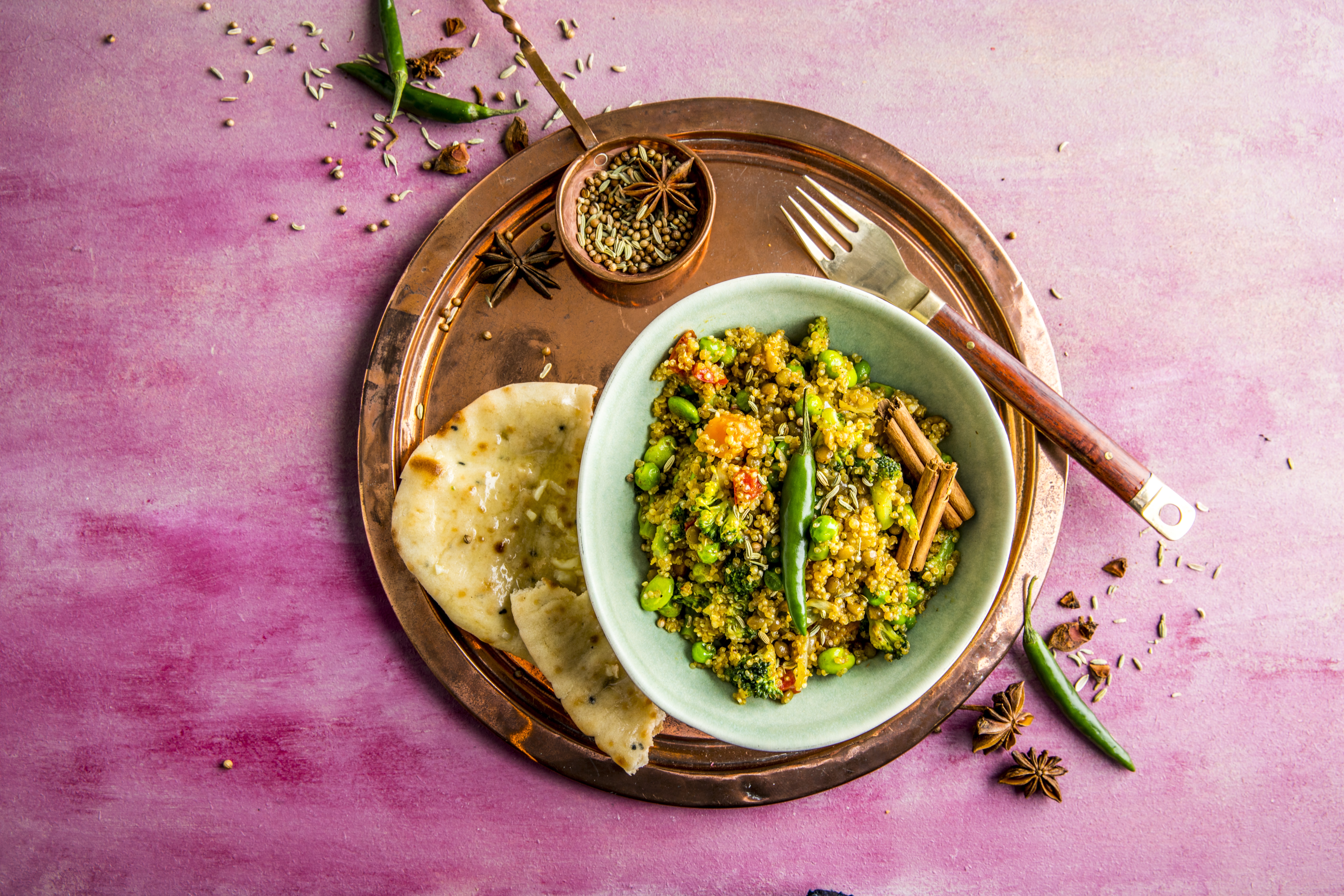 Quinoa pilaff m/linser og brokkoli vegetar  2kg