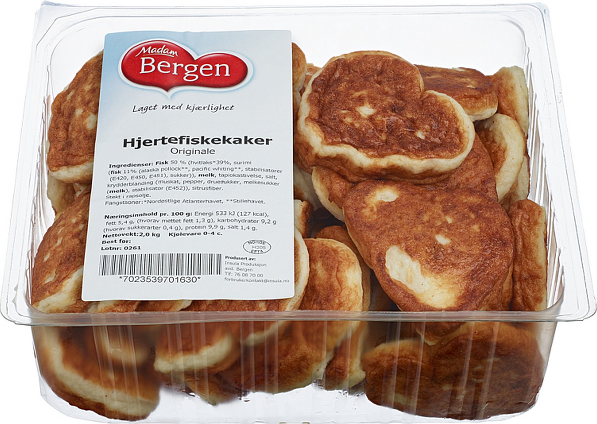 Hjertefiskek u/tilsatt melk, glutenfri  1,5kg