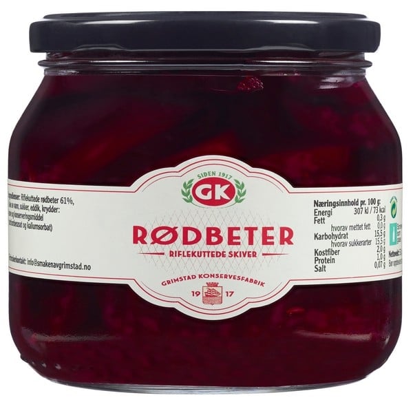 Rødbeter riflekuttede skiver  530g