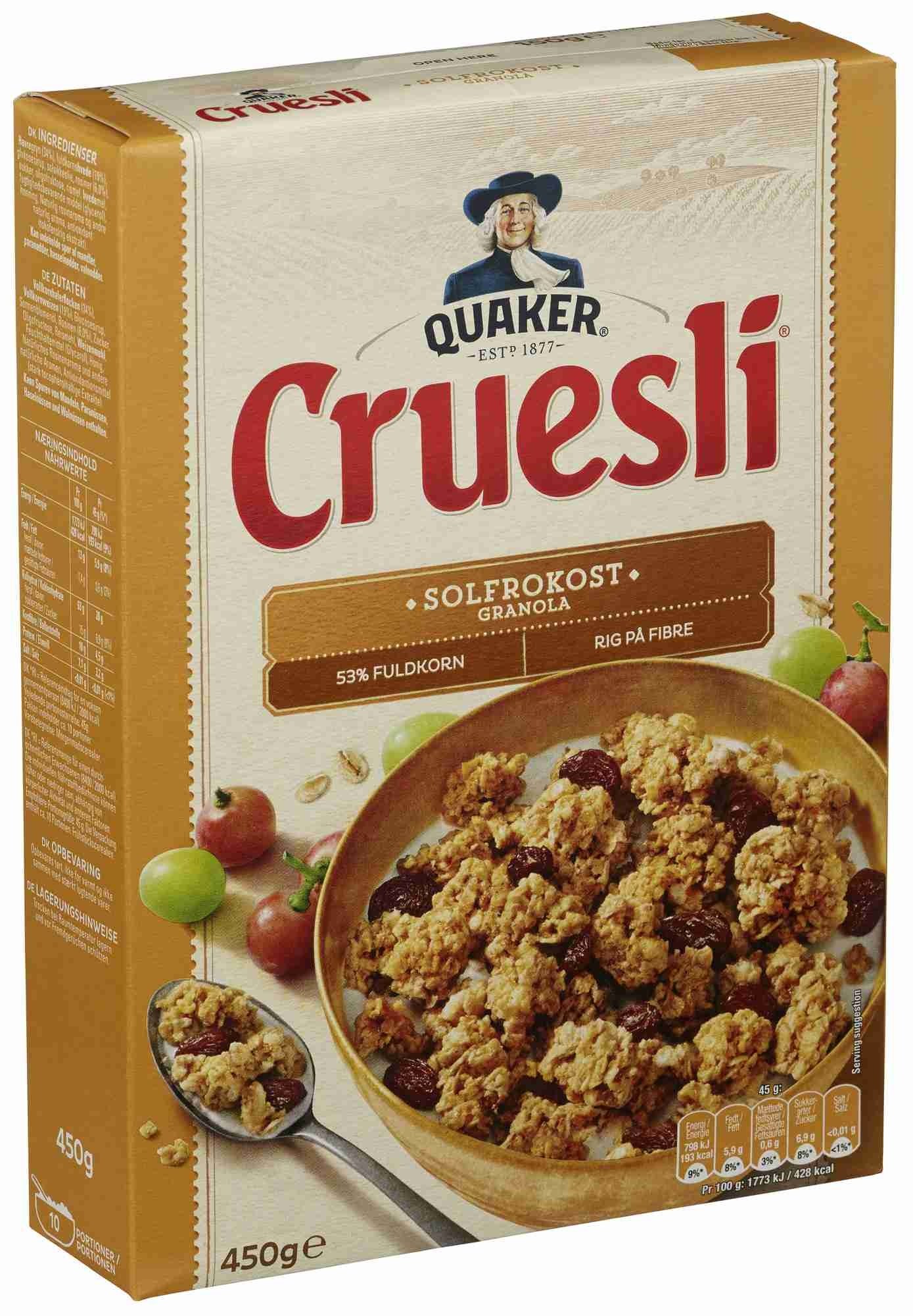 Quaker cruesli solfrokost  450g