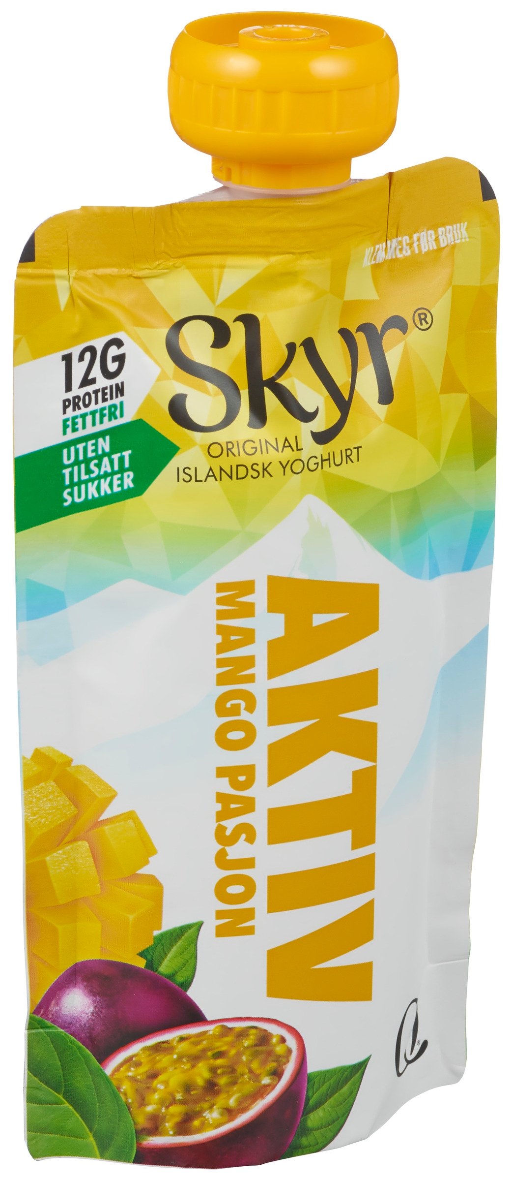 Skyr aktiv mango pasjonsfrukt pose 125g