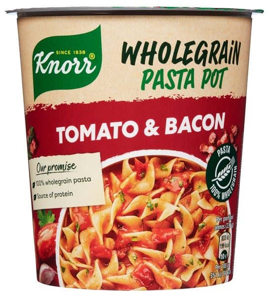 Snack pot wholegrain tomato & bacon  57g